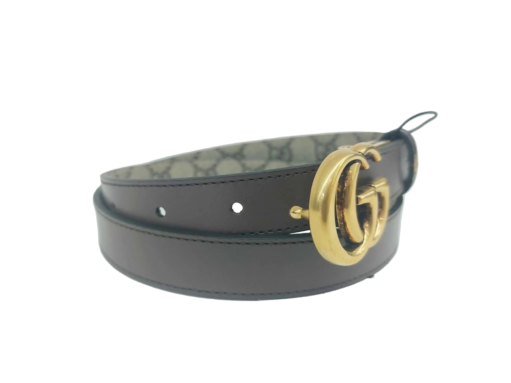GUCCI CINTURA GG REVERSIBLE 2CM