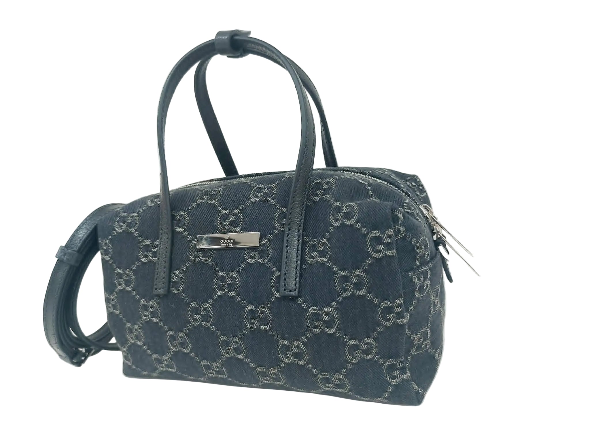 GUCCI BOSTON MINI BAULETTO DENIM GG