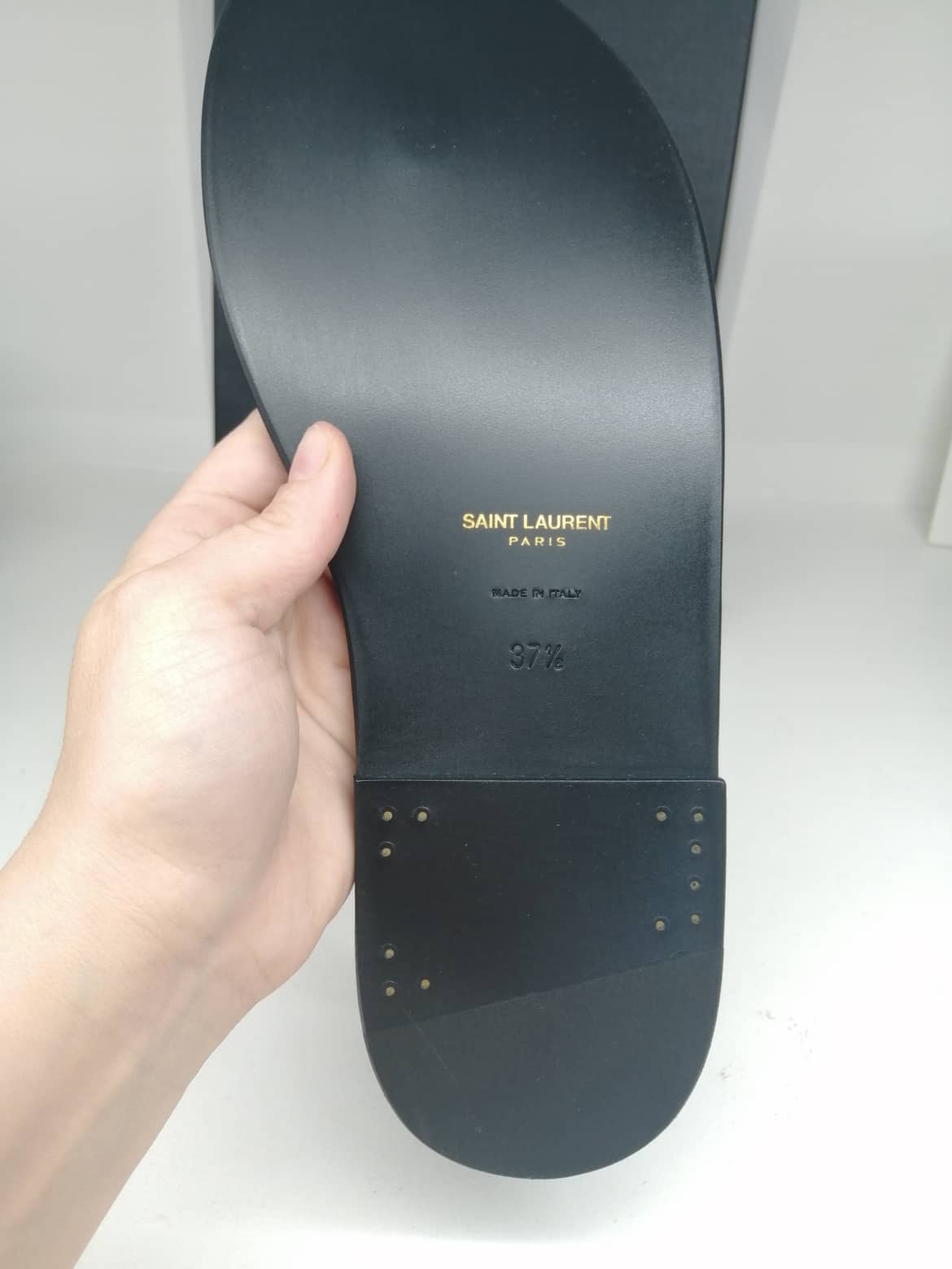 YSL SANDALI PIATTI CULVER IN PELLE LISCIA