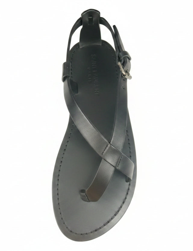 YSL SANDALI PIATTI CULVER IN PELLE LISCIA