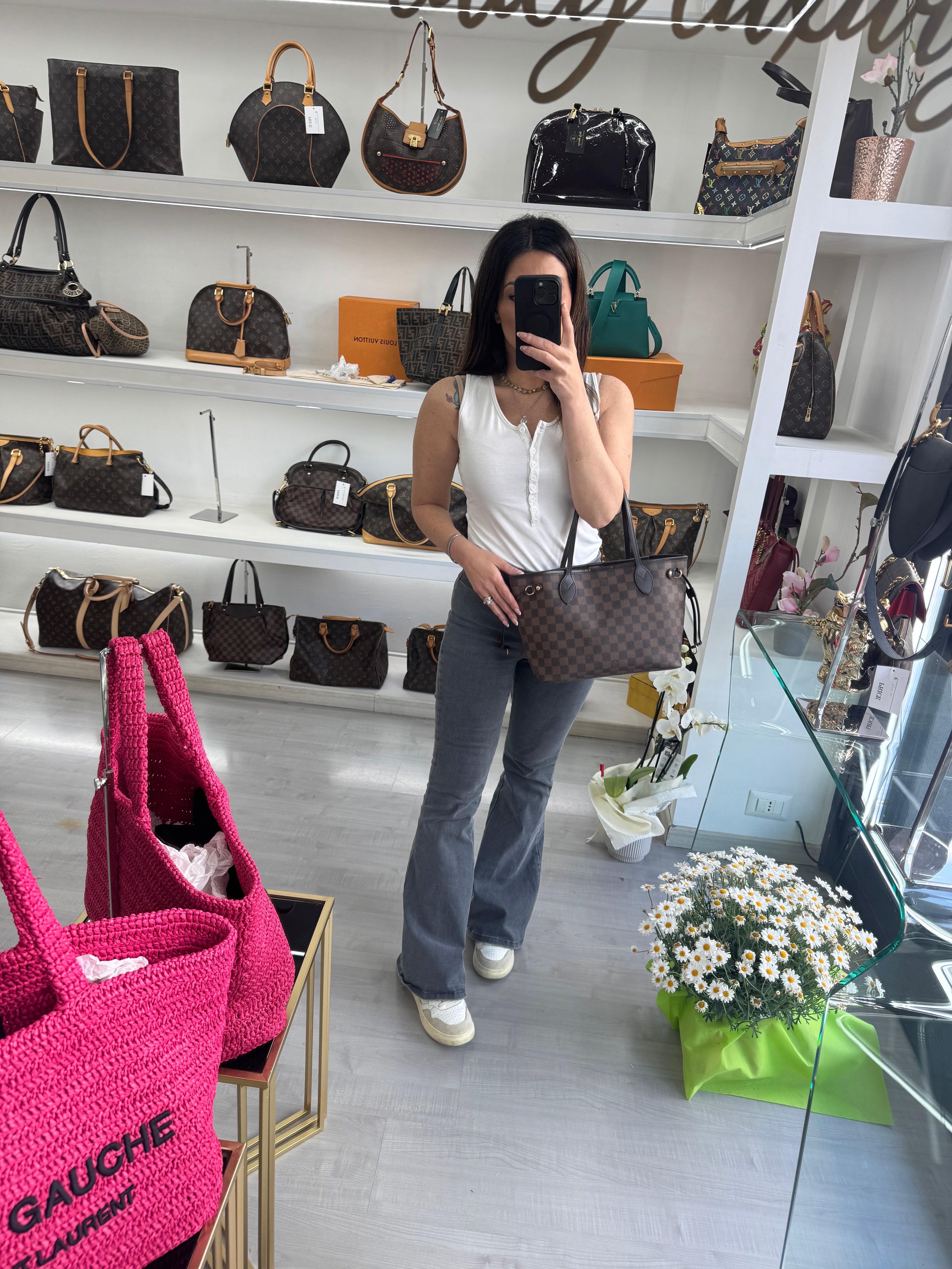 LOUIS VUITTON NEVERFULL PM EBENE
