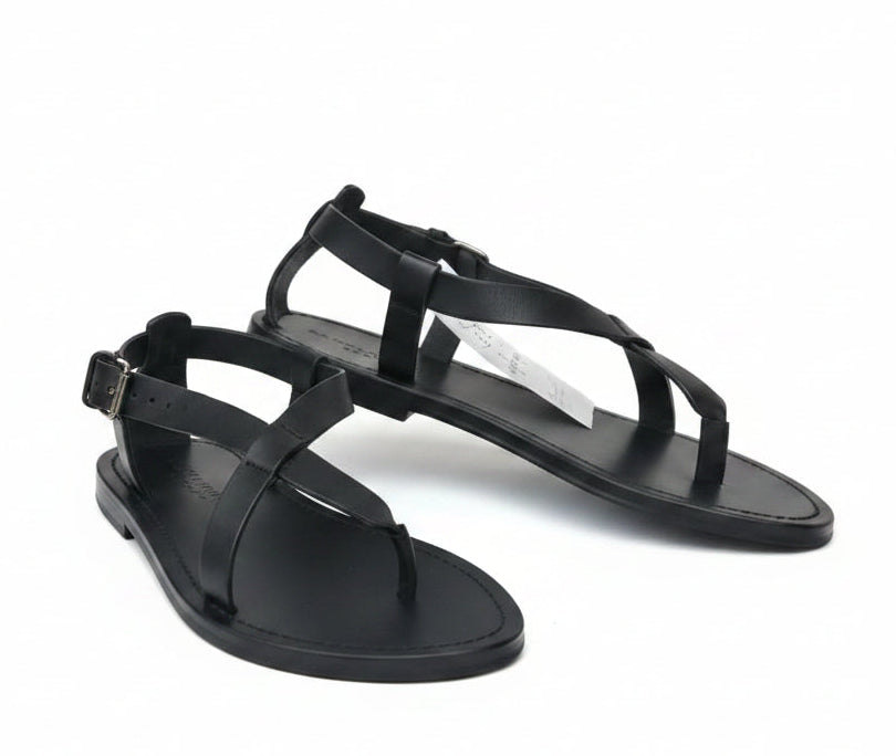 YSL SANDALI PIATTI CULVER IN PELLE LISCIA