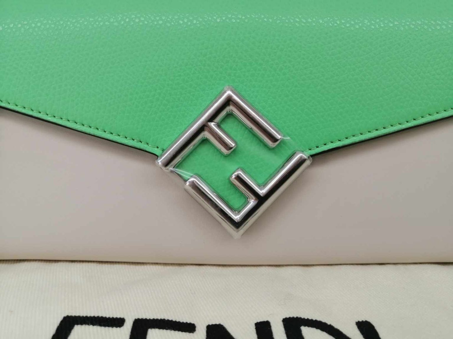 Fendi Wallet Continental With Chain FF Diamonds