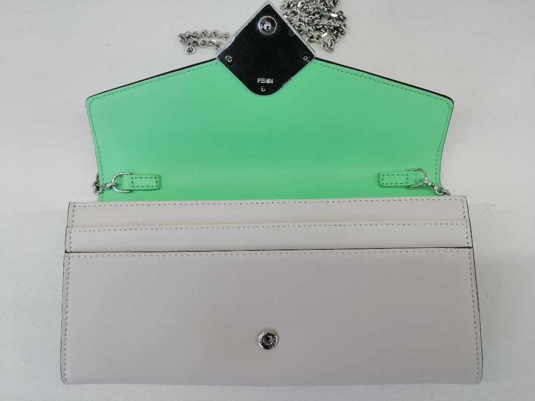 Fendi Wallet Continental With Chain FF Diamonds