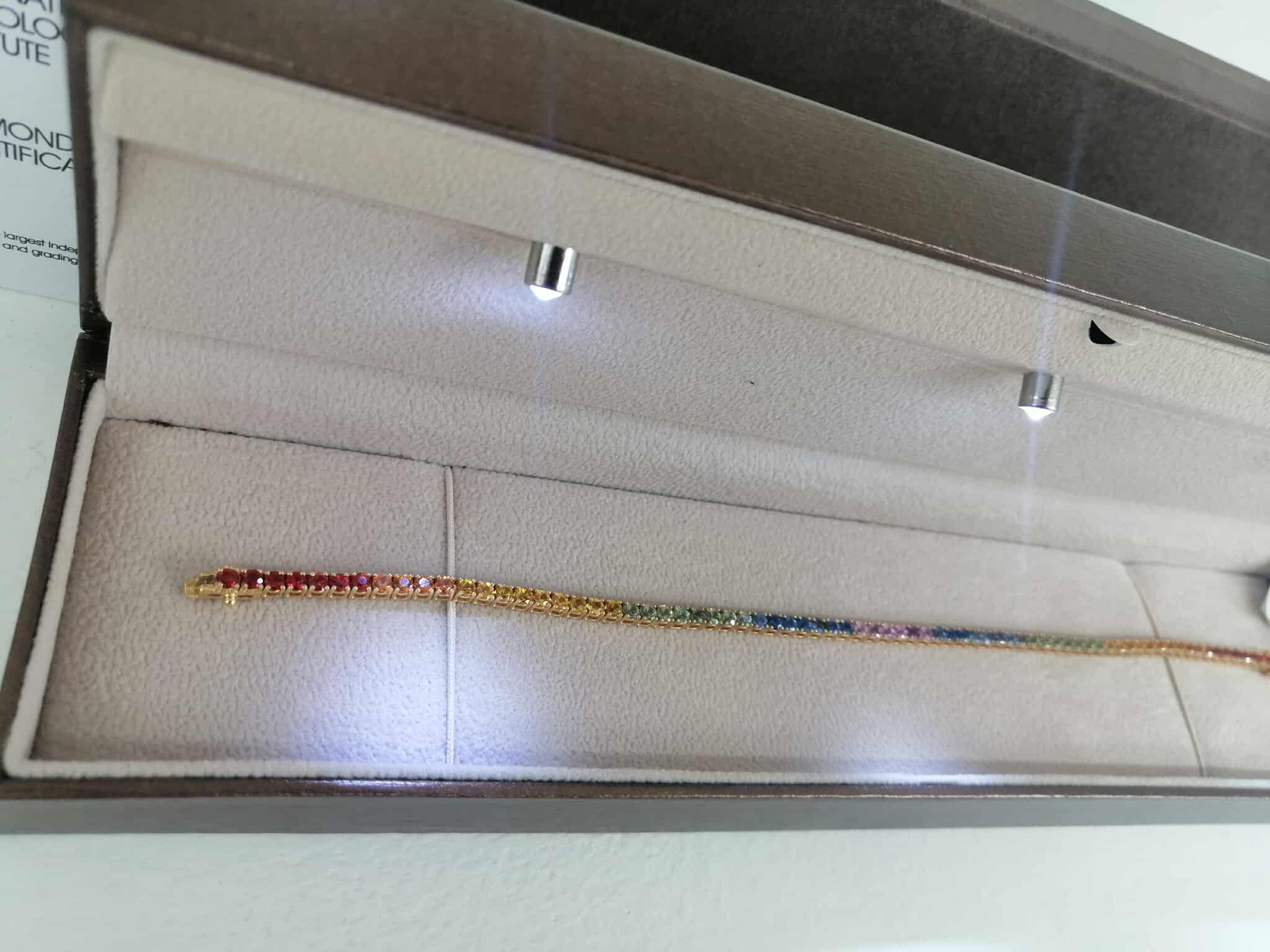 TENNIS BRACCIALE ZAFFIRI RAINBOW