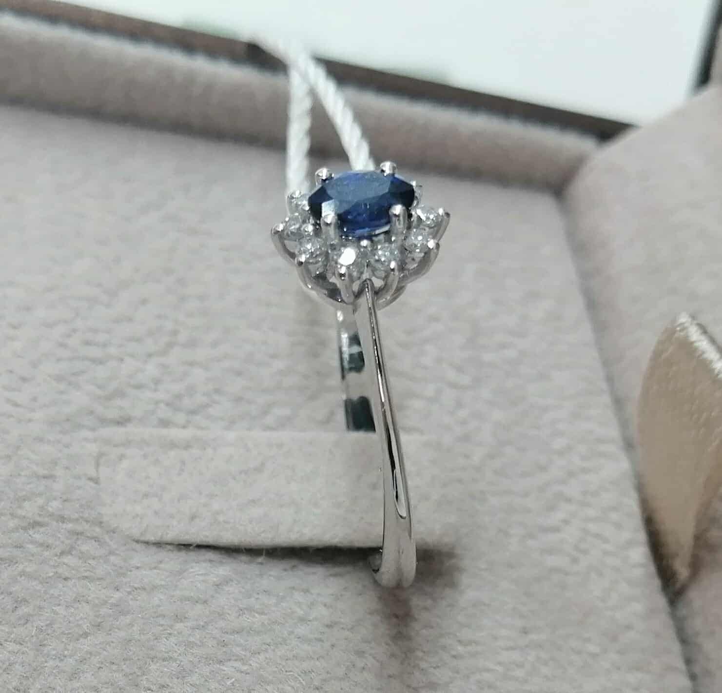 Nardelli Coll. Ellis Anello Eternal Zaffiro e Diamanti
