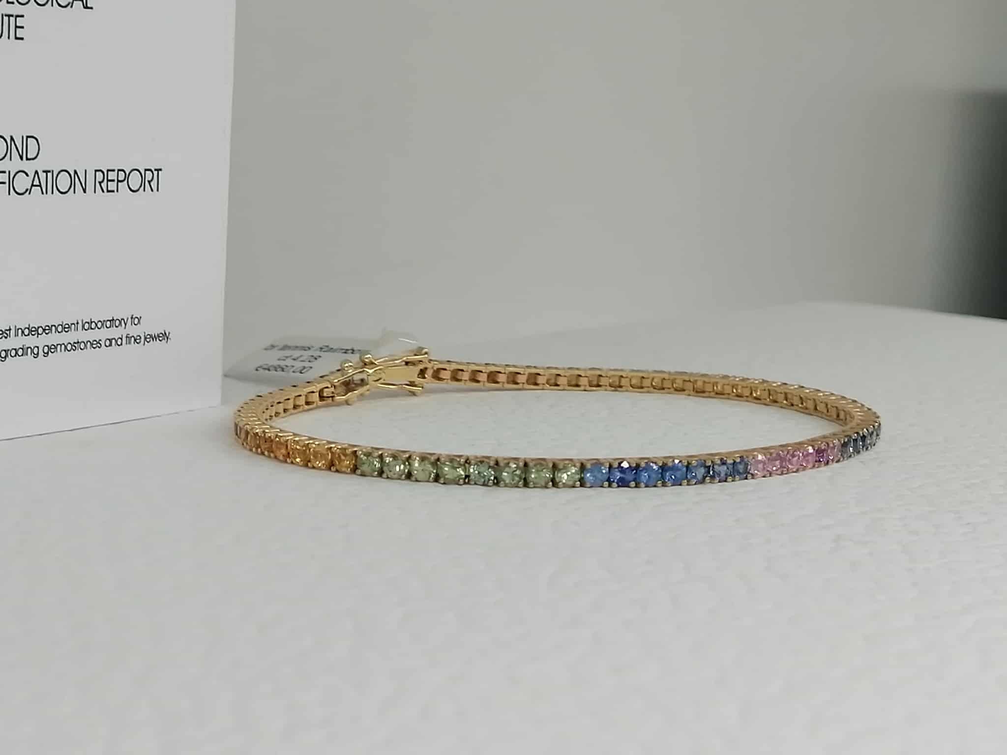 TENNIS BRACCIALE ZAFFIRI RAINBOW