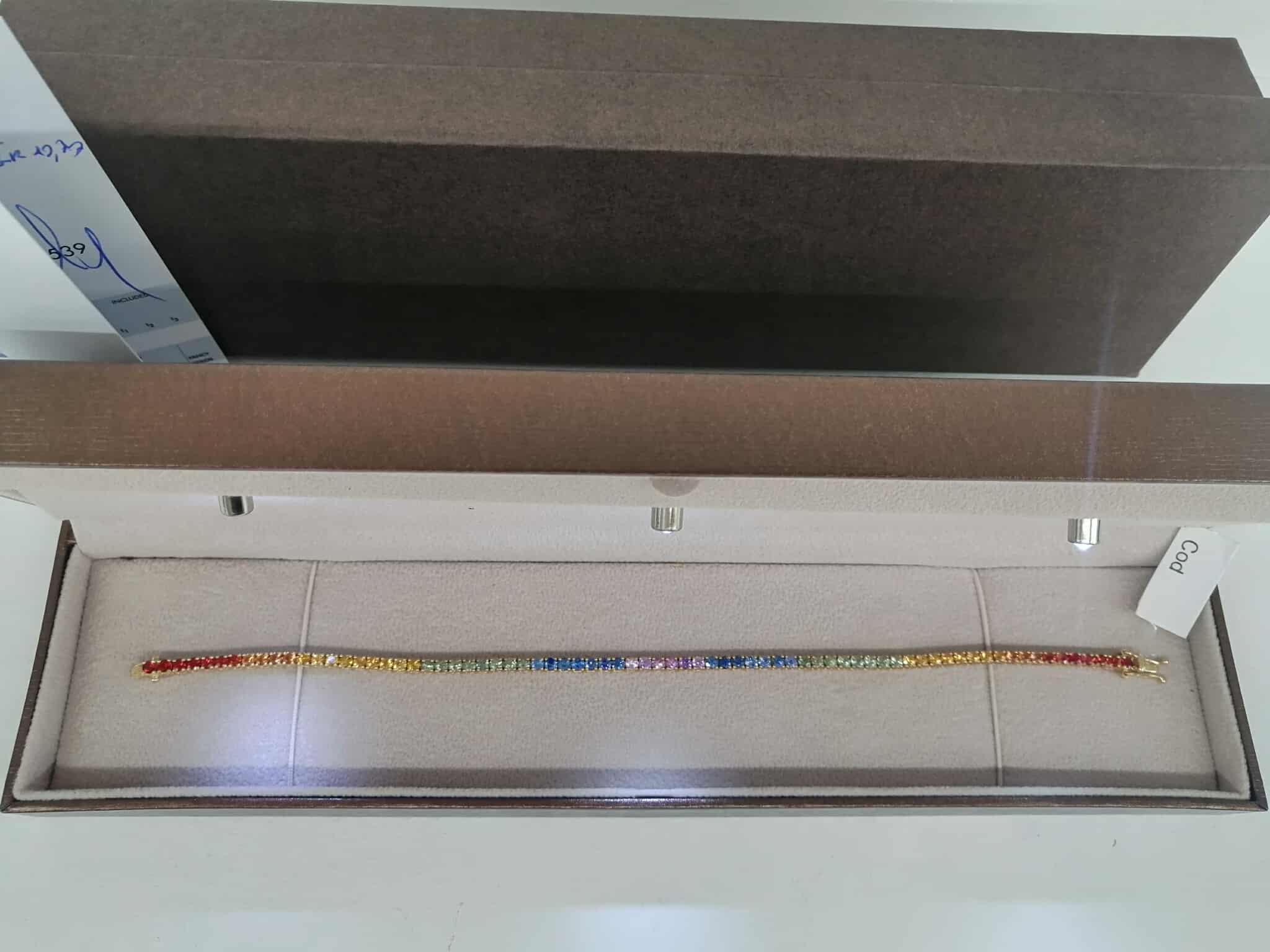 TENNIS BRACCIALE ZAFFIRI RAINBOW