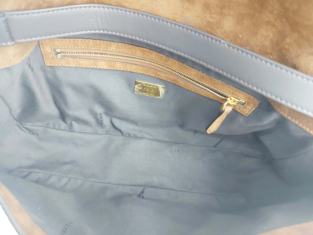 FENDI BAGUETTE CAGE IN SUEDE