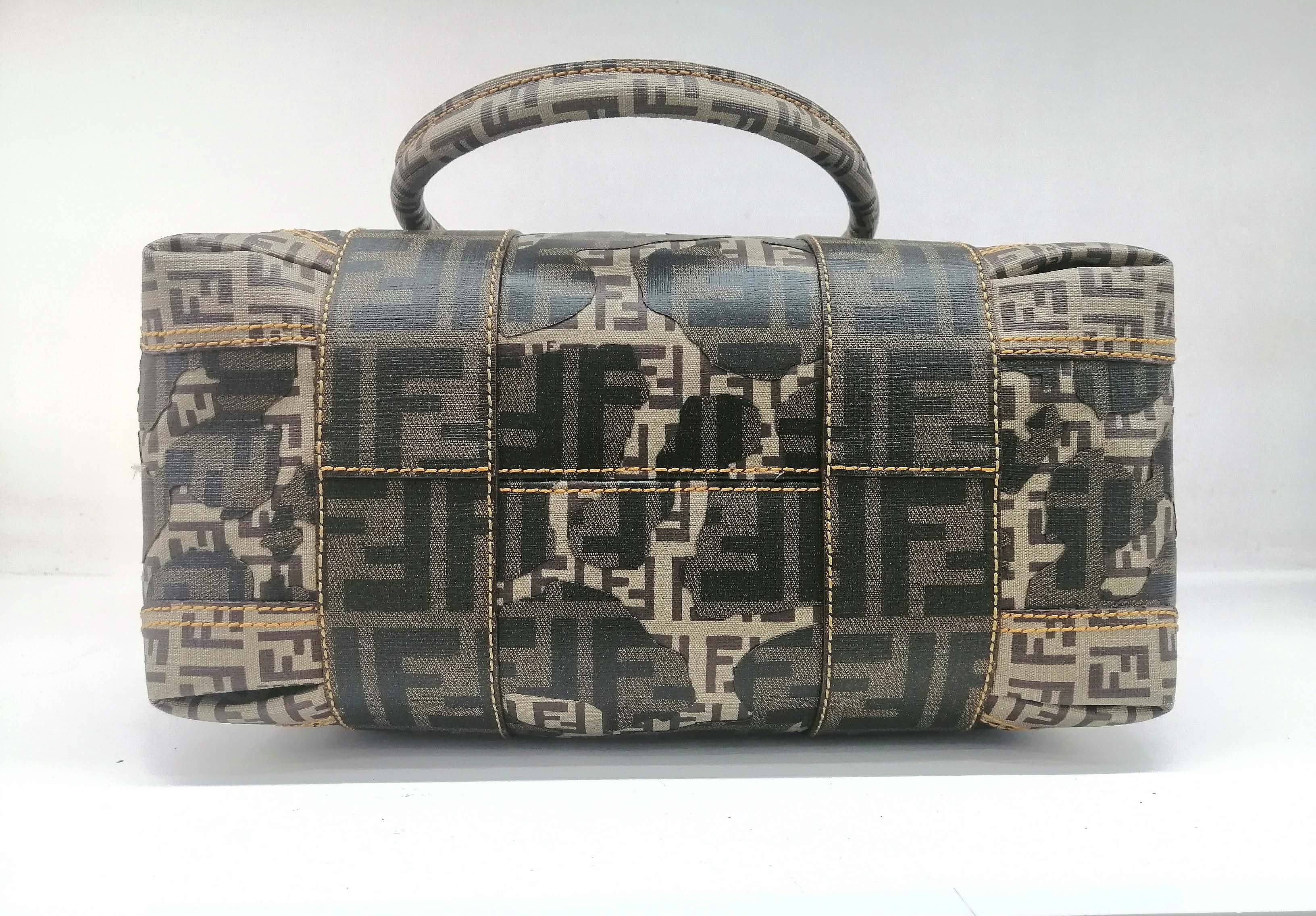 FENDI BAULETTO CAMOUFLAGE KHAKI ZUCCA E ZUCCHINO