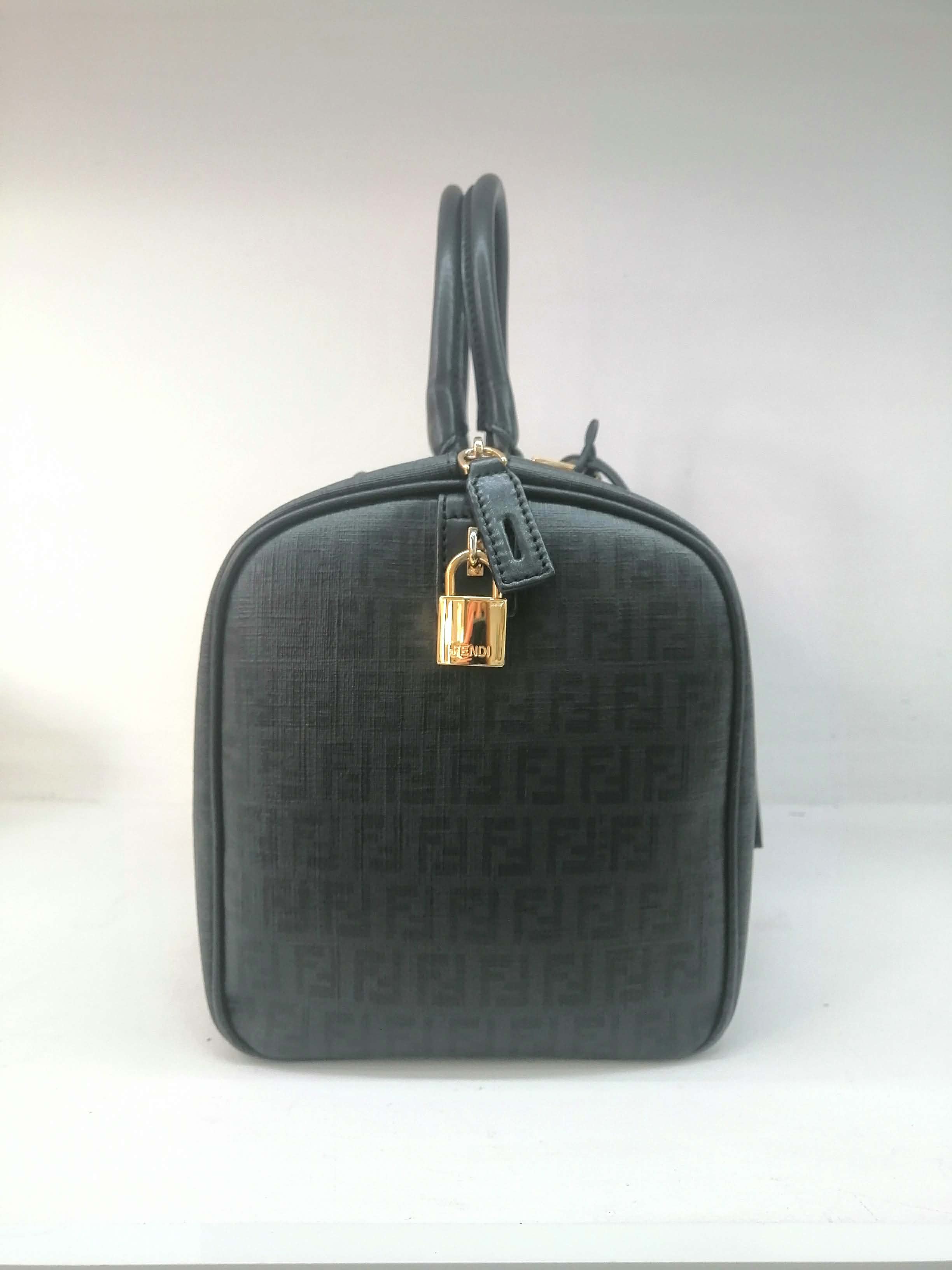 FENDI BAULETTO BOSTON BLACK ZUCCHINO