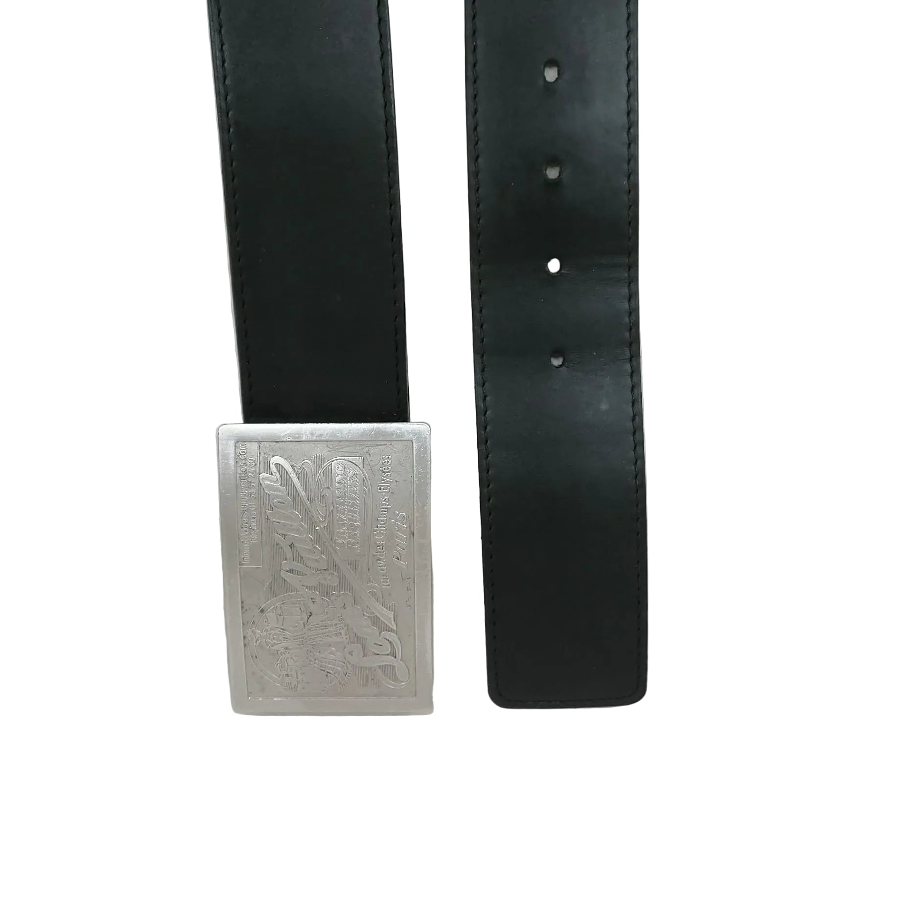 LOUIS VUITTON CINTURA IN PELLE SANGLE JEANS Tg 85