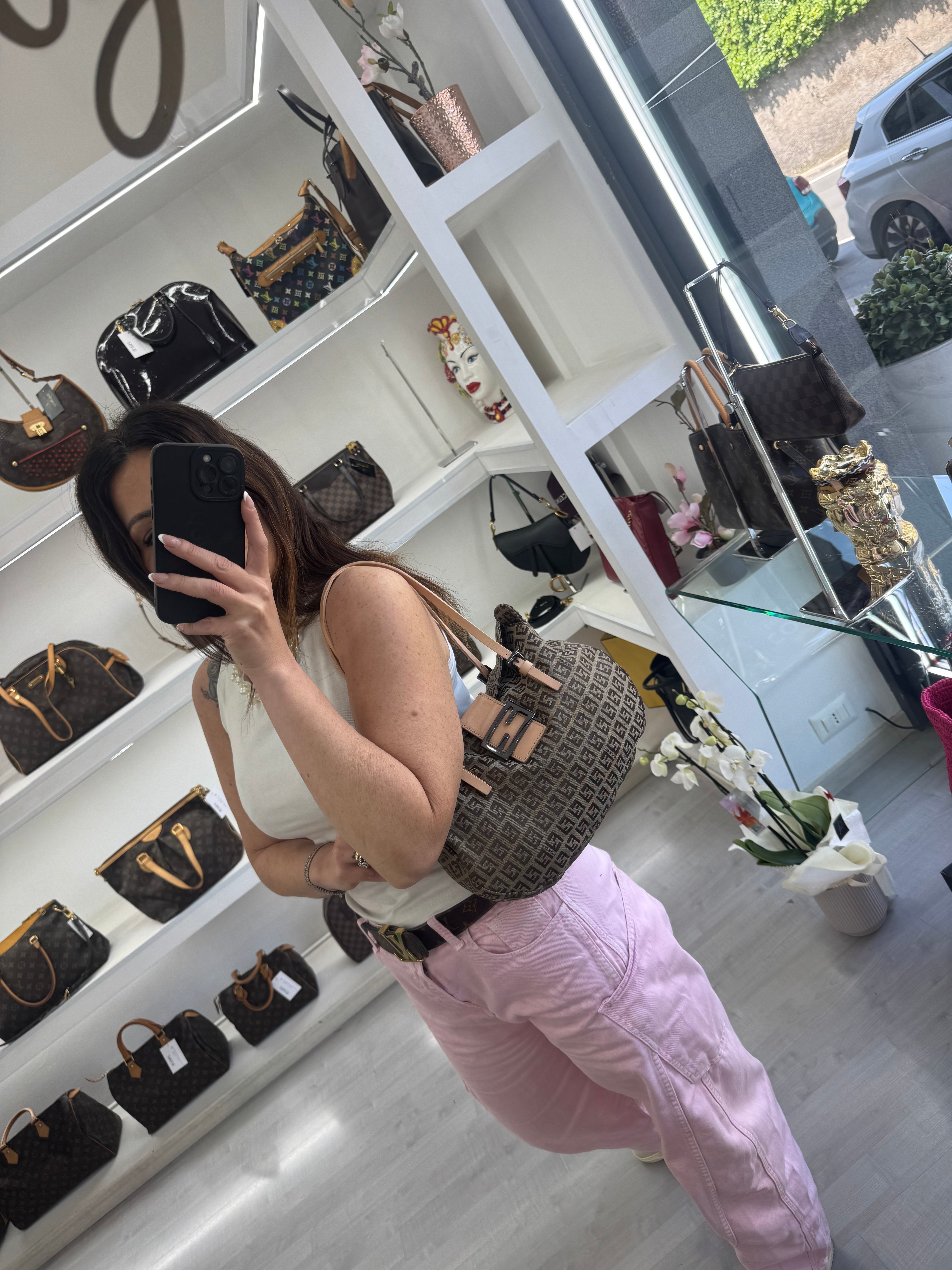 FENDI BAGUETTE ZUCCHINO