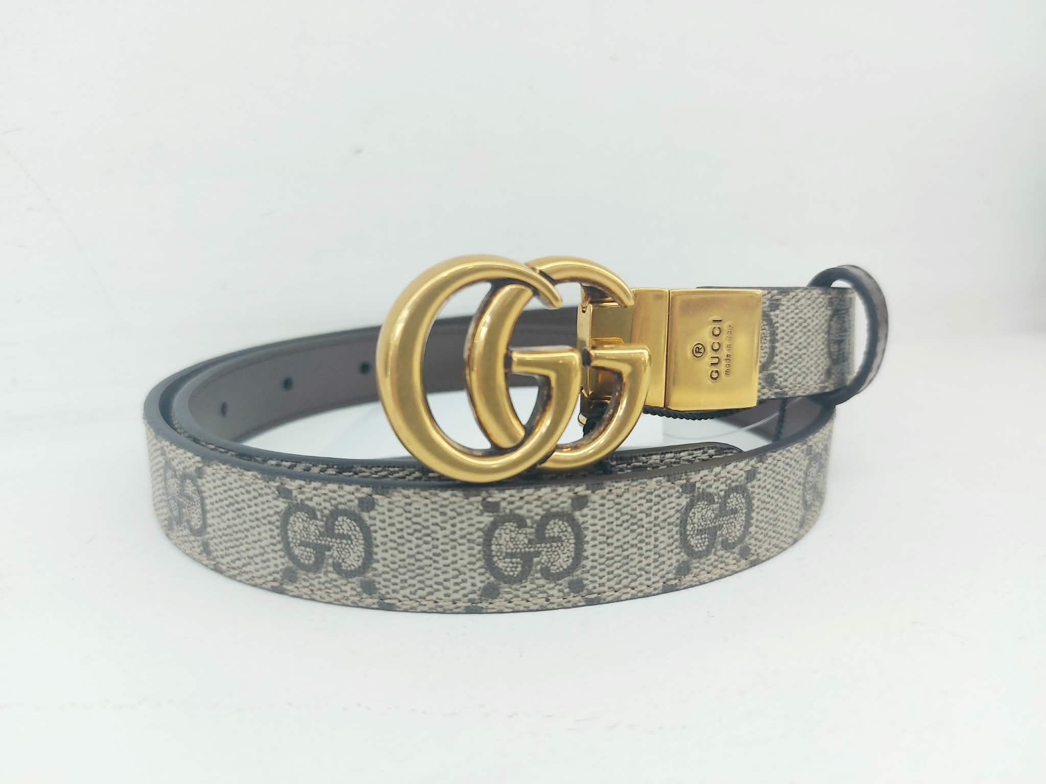 GUCCI CINTURA GG REVERSIBLE 2CM