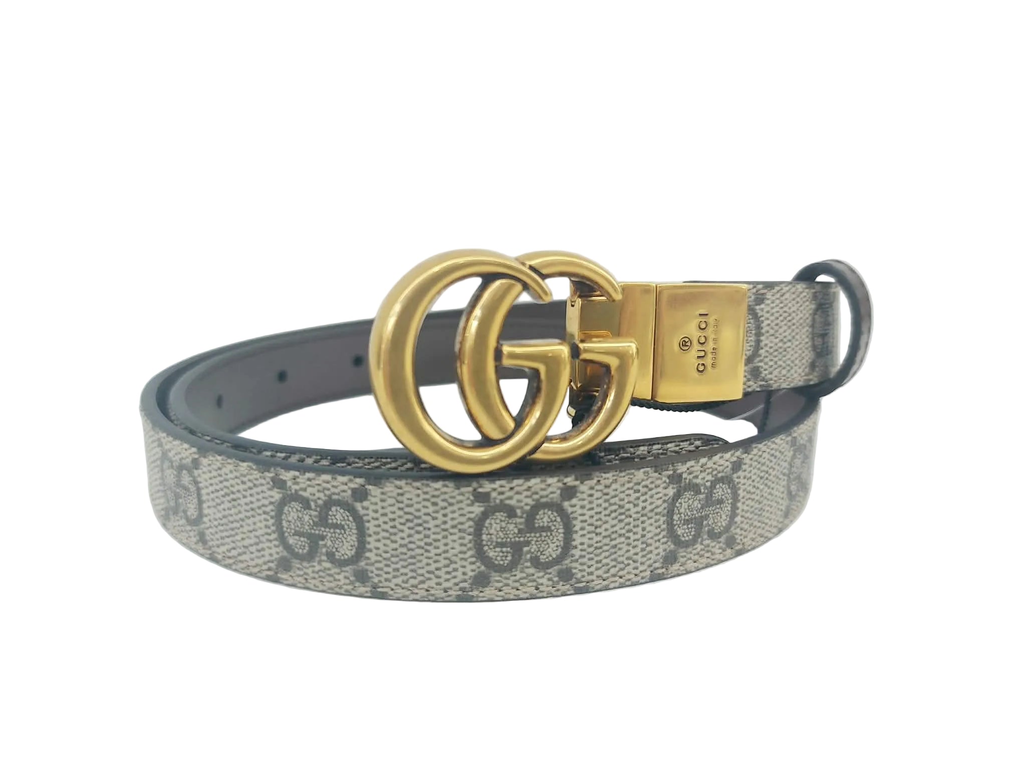 GUCCI CINTURA GG REVERSIBLE 2CM