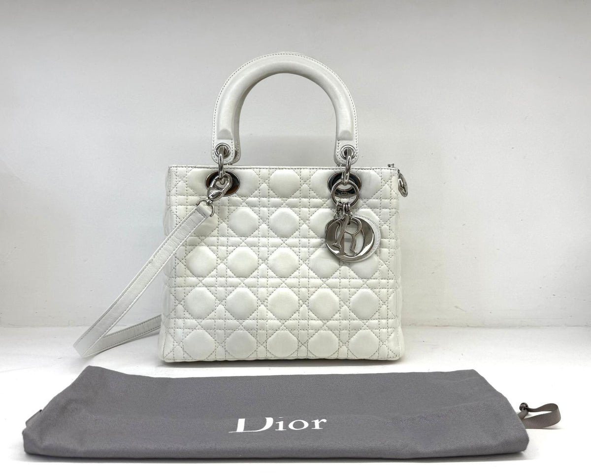 Lady Dior media bianca