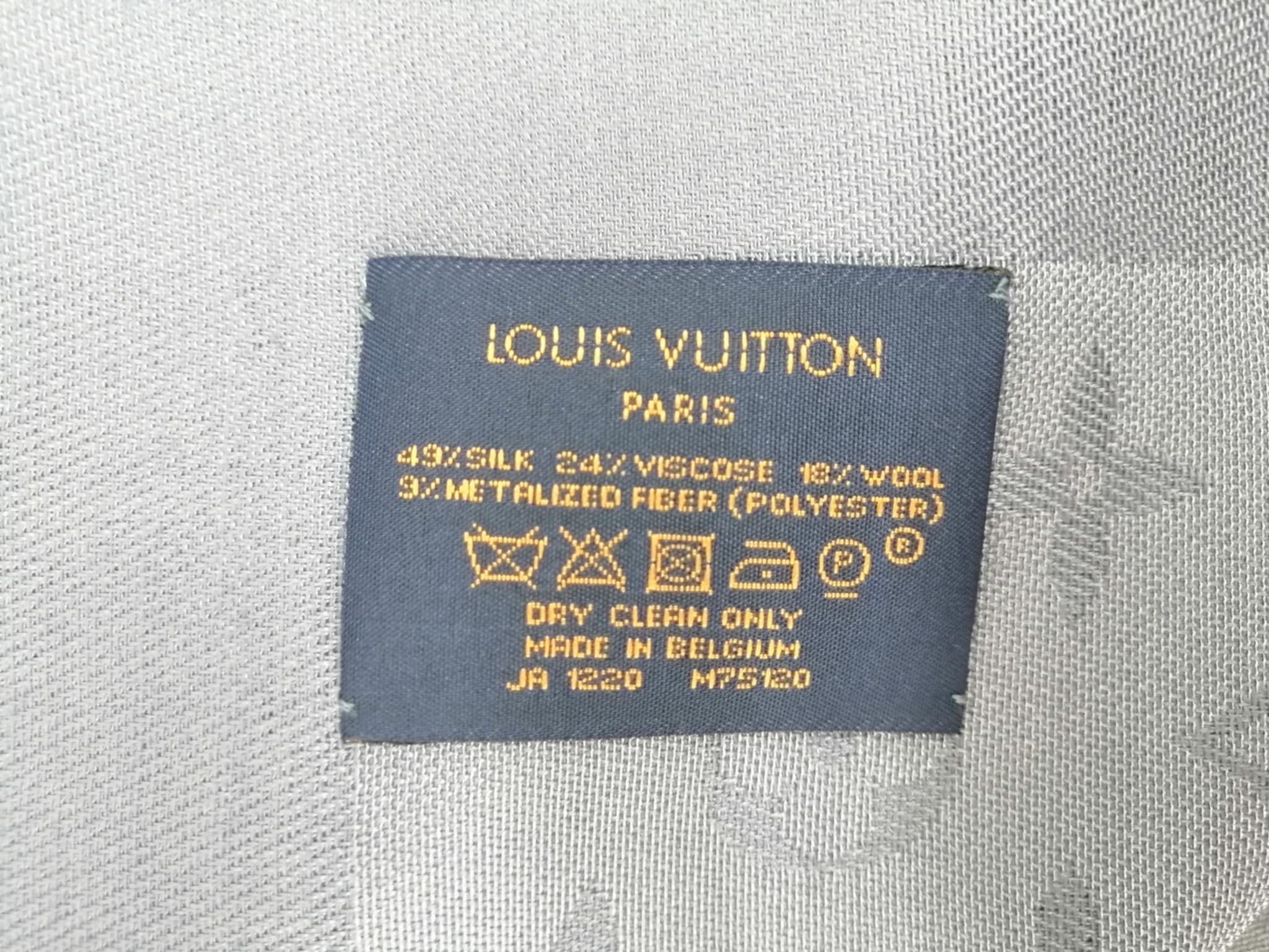 LOUIS VUITTON SCIALLE MONOGRAM SHINE GRIGIO