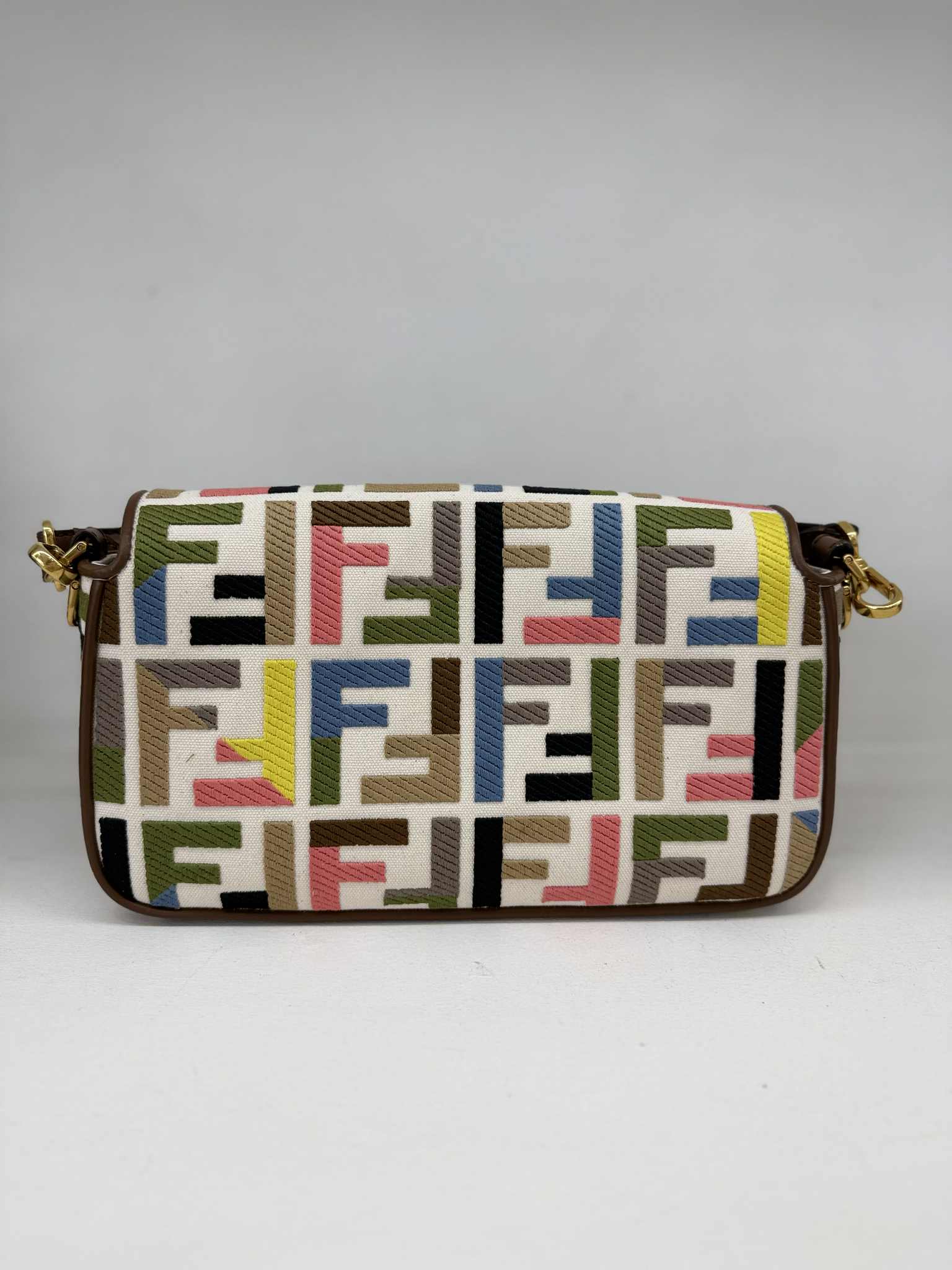 FENDI BAGUETTE TESSUTO MULTICOLOR MEDIA
