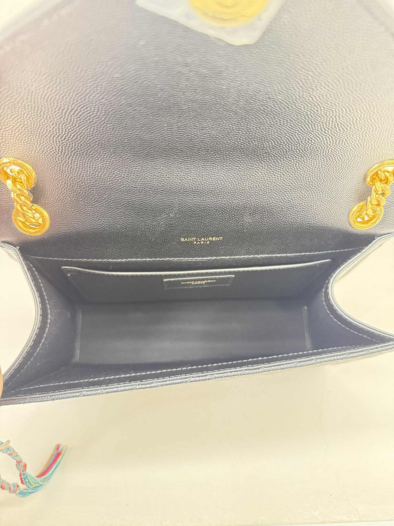 YSL ENVELOPE MEDIUM IN PELLE TRAPUNTATA GRAIN DE POUDRE