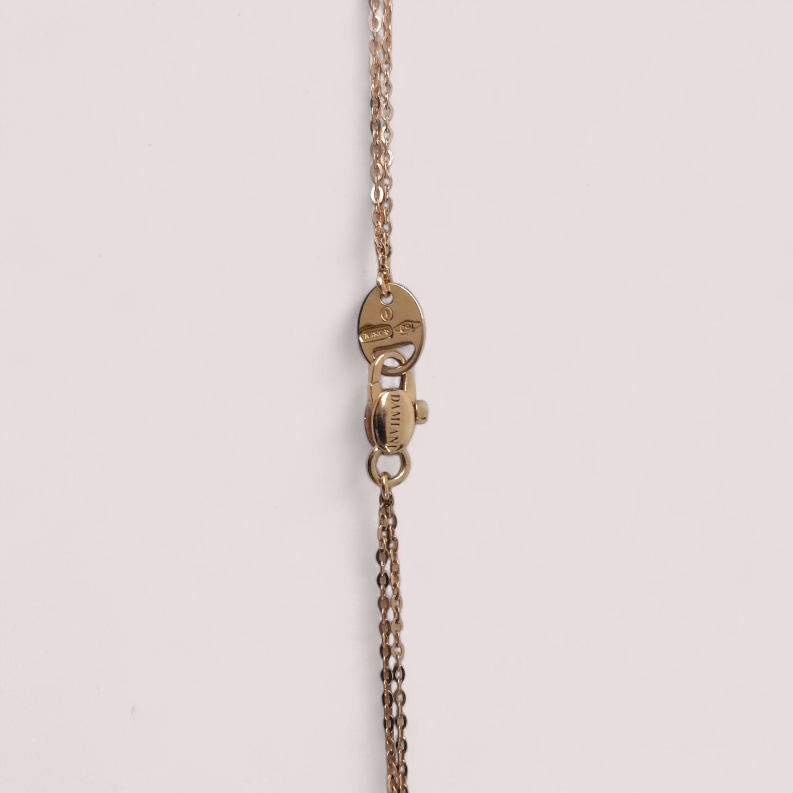 DAMIANI COLLANA CUORE D.ICON IN CERAMICA BIANCA, ORO ROSA E DIAMANTE