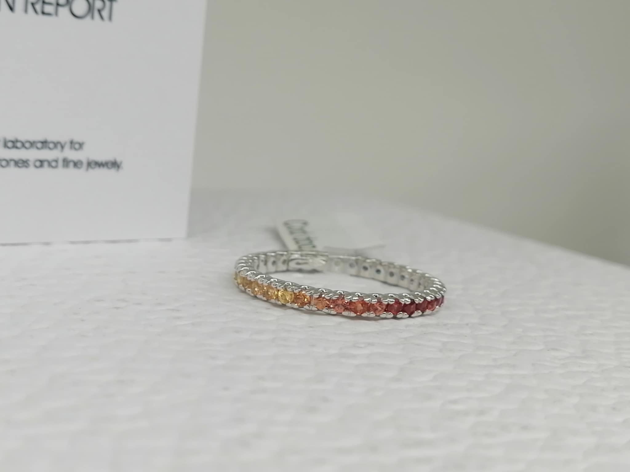 ANELLO VERETTA RAINBOW ZAFFIRI