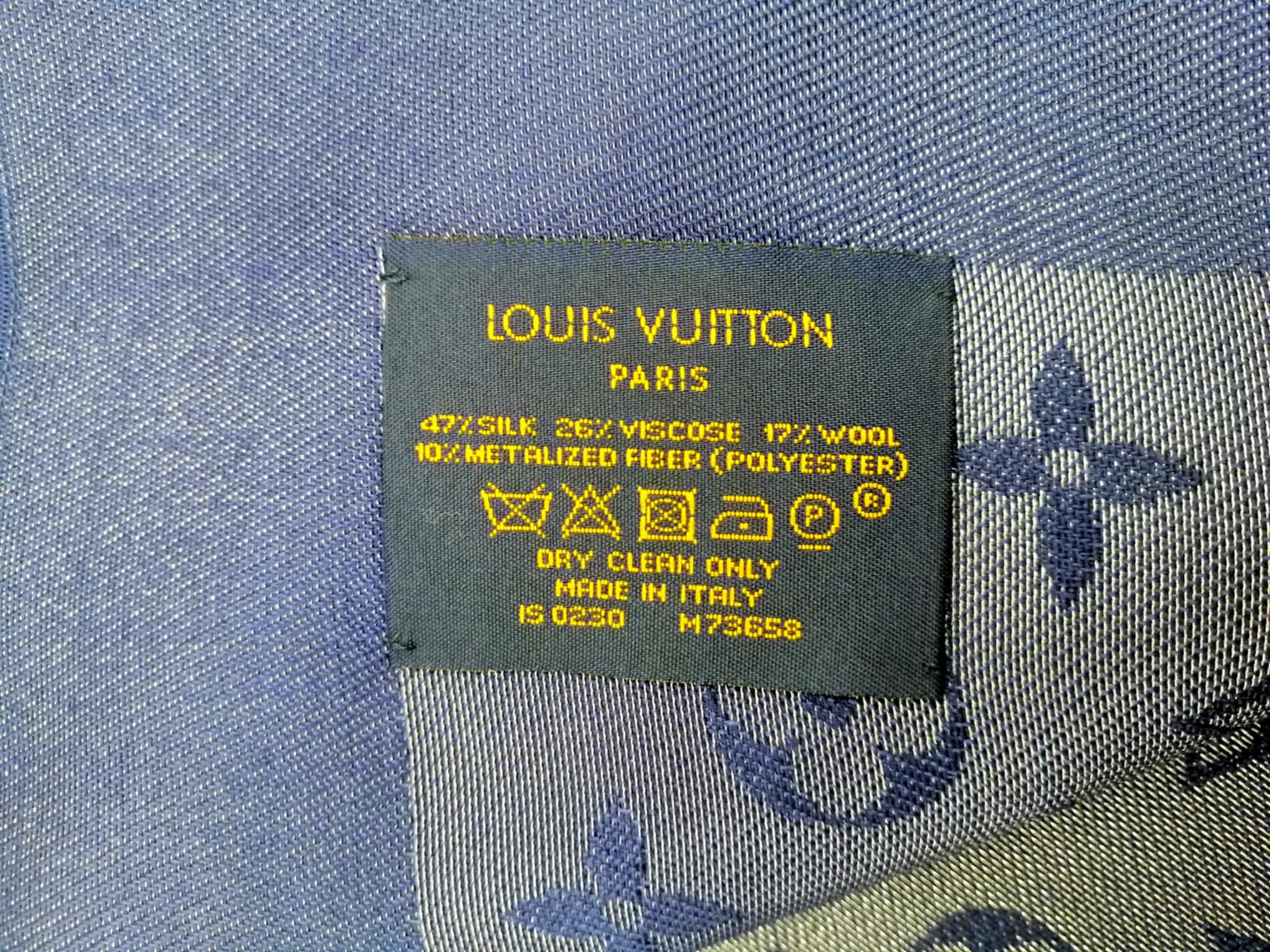 LOUIS VUITTON SCIALLE MONOGRAM SHINE BLU