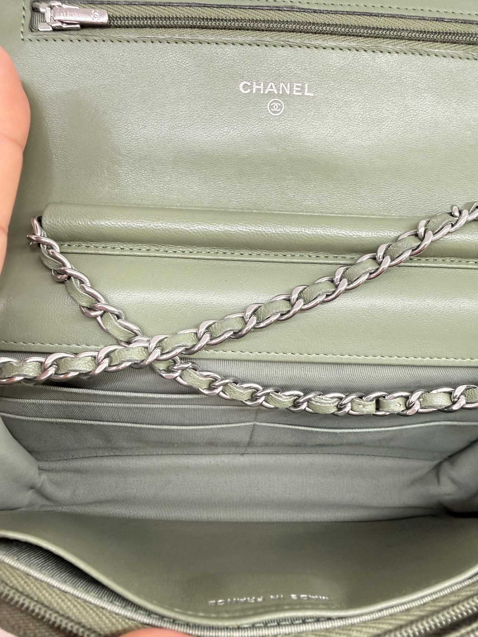 CHANEL WALLET CHAIN VERDE