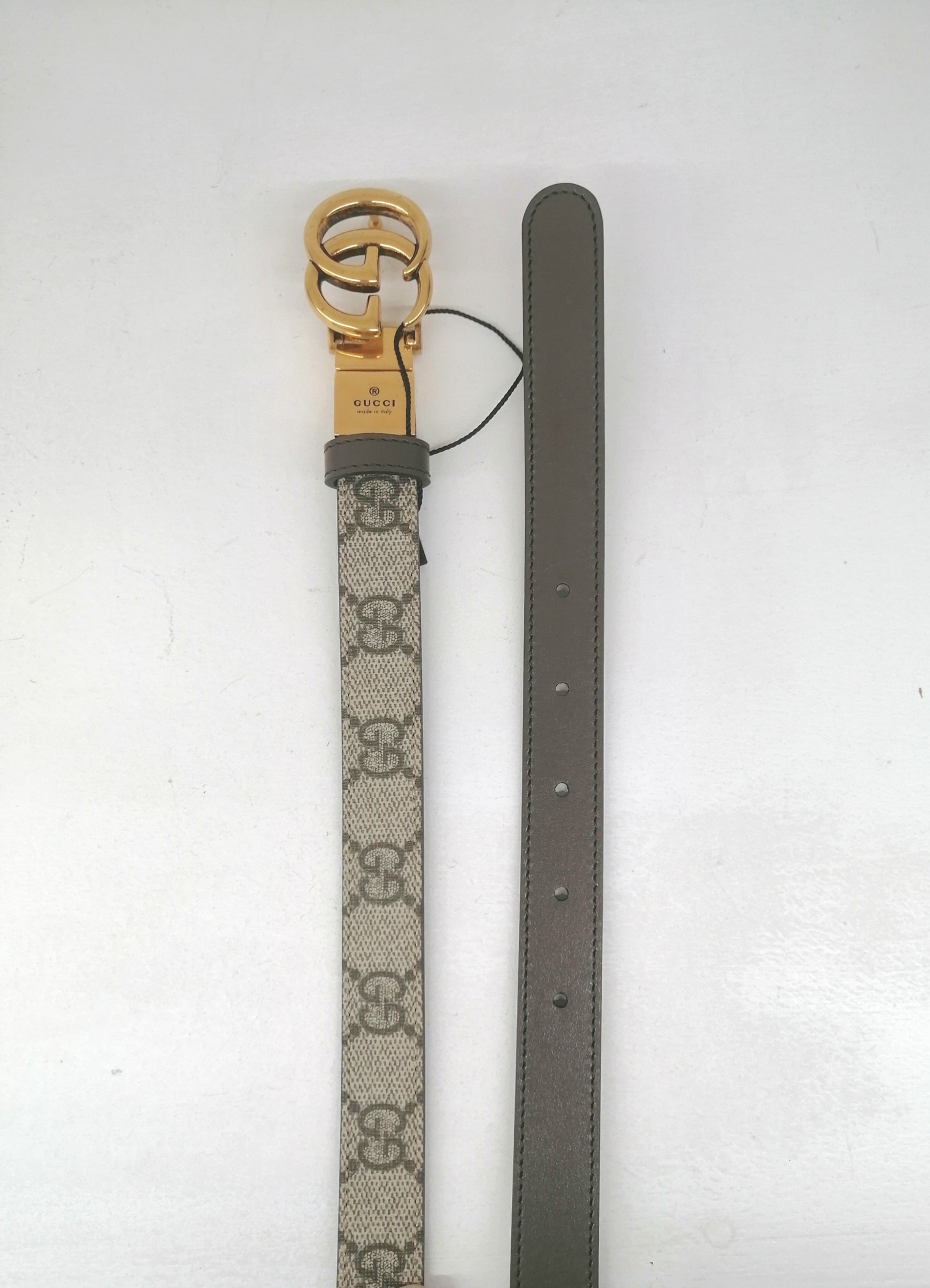 GUCCI CINTURA GG REVERSIBLE 2CM