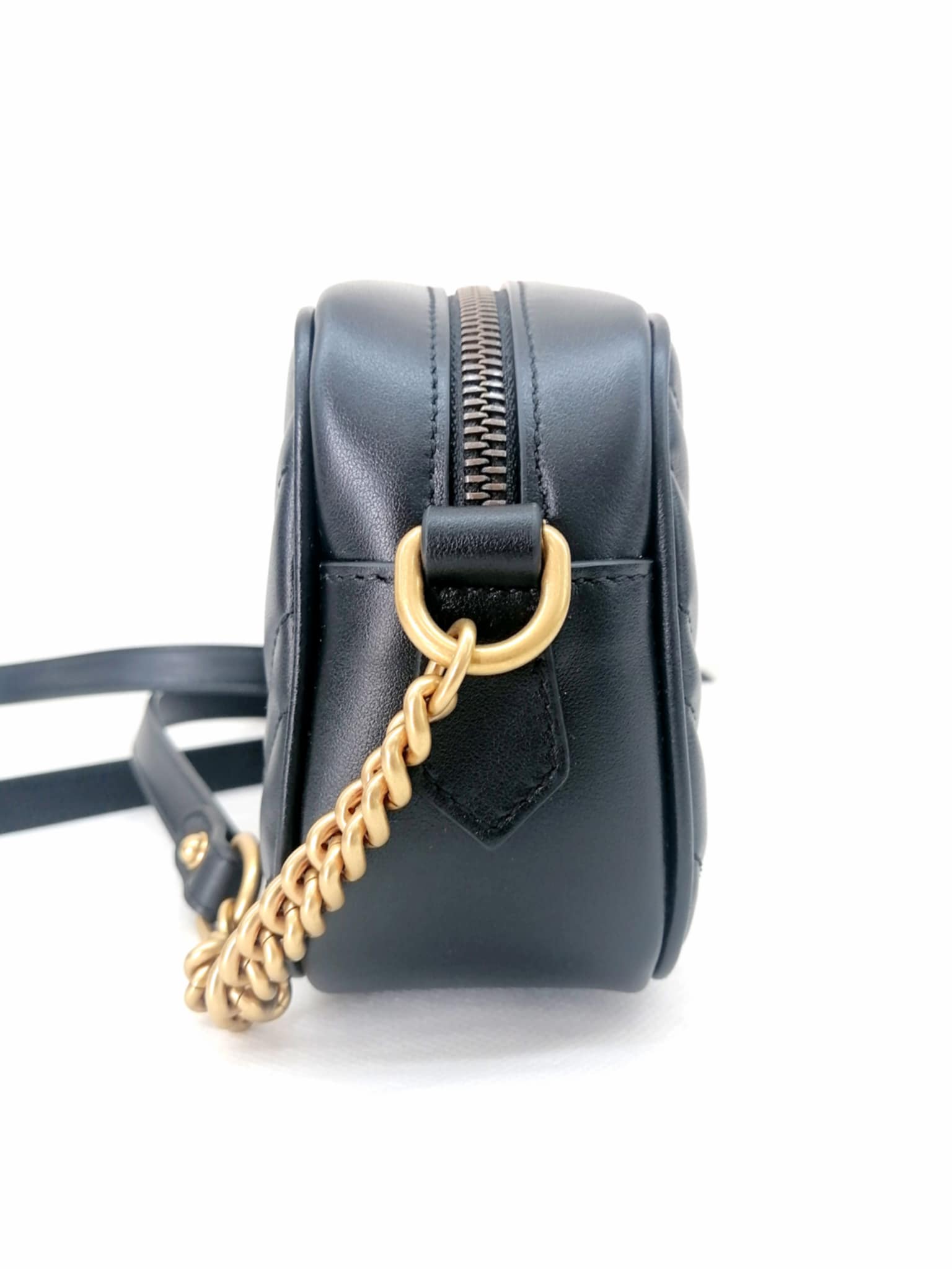 GUCCI MINI CAMERA BAG GG MARMONT NERA