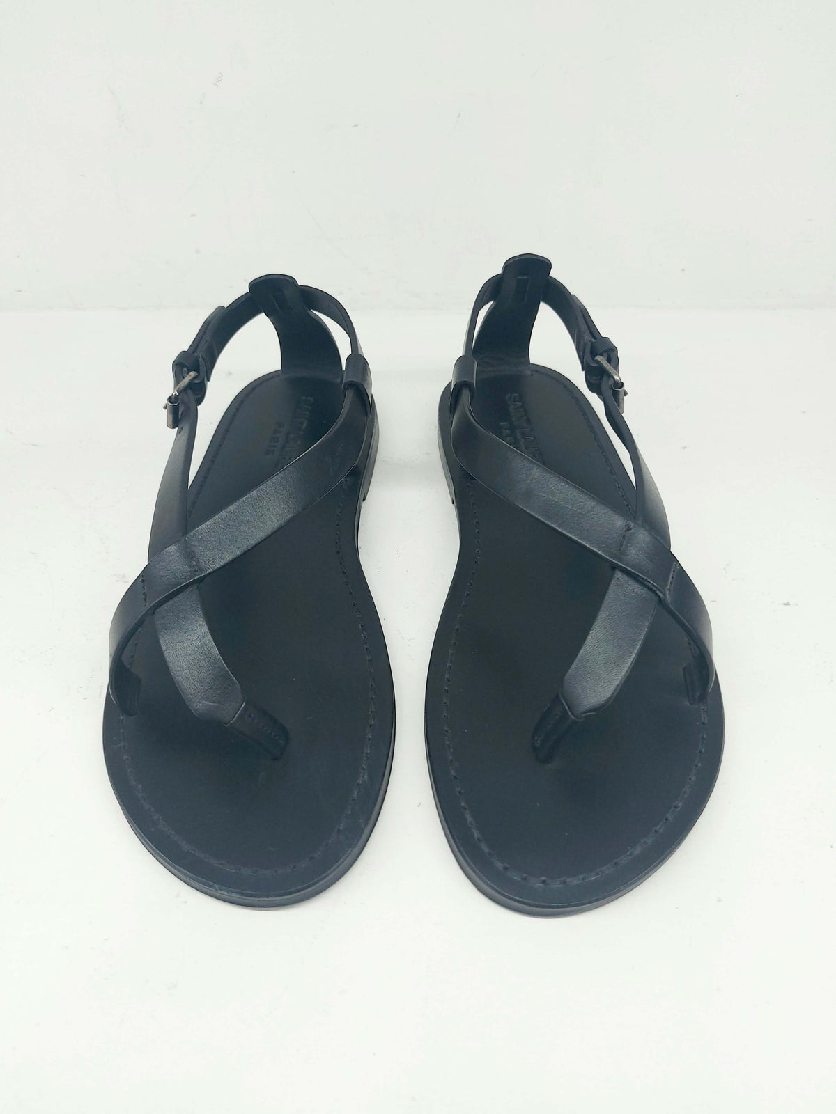 YSL SANDALI PIATTI CULVER IN PELLE LISCIA