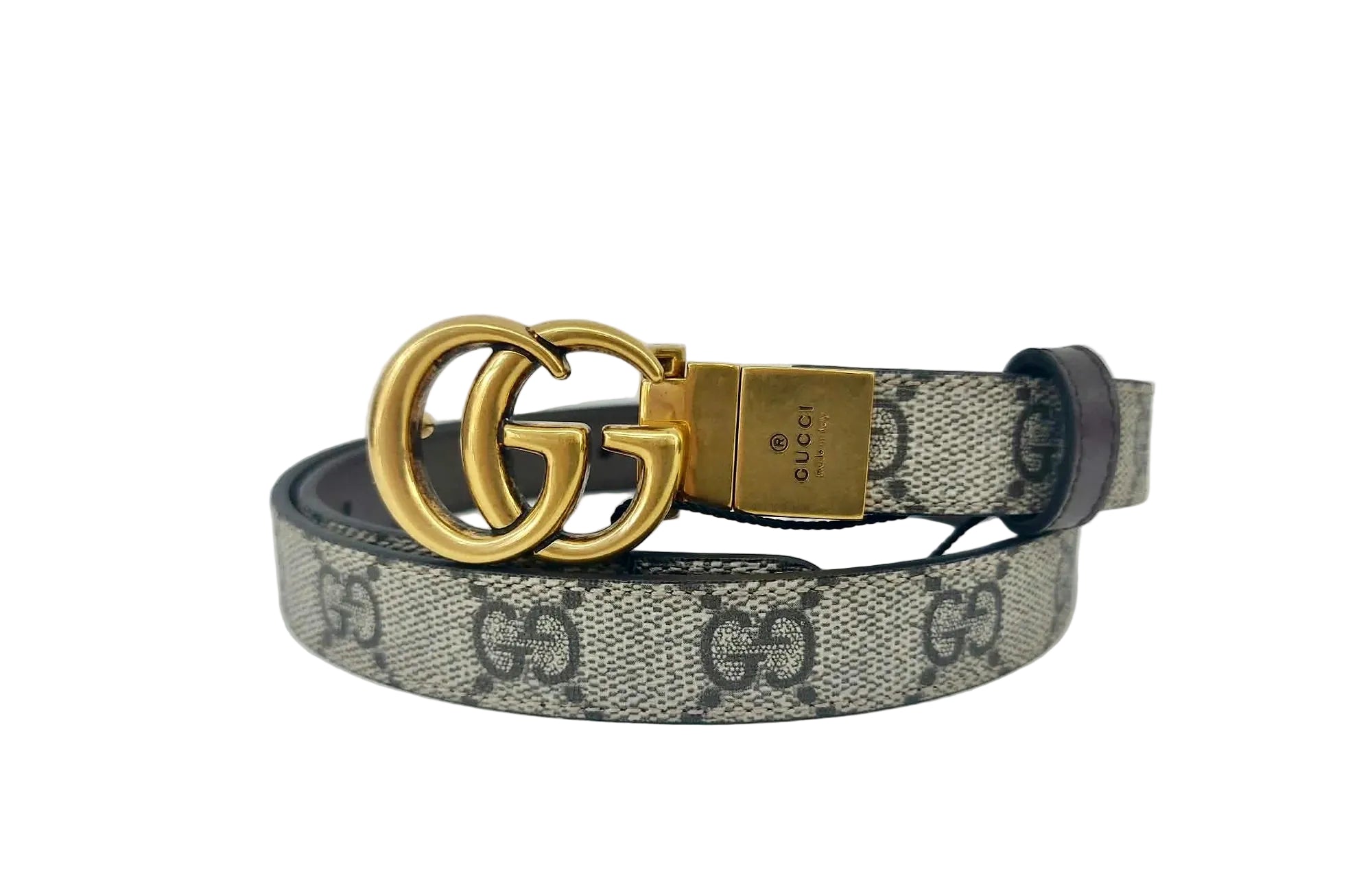 GUCCI CINTURA GG REVERSIBLE 2CM