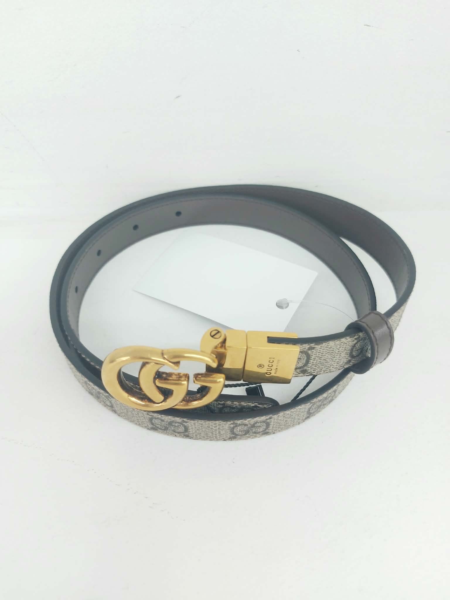GUCCI CINTURA GG REVERSIBLE 2CM