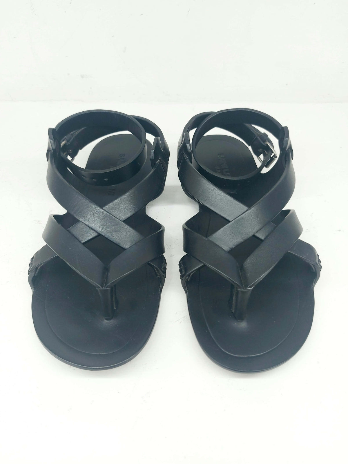 YSL SANDALI FLAT IN PELLE LISCIA
