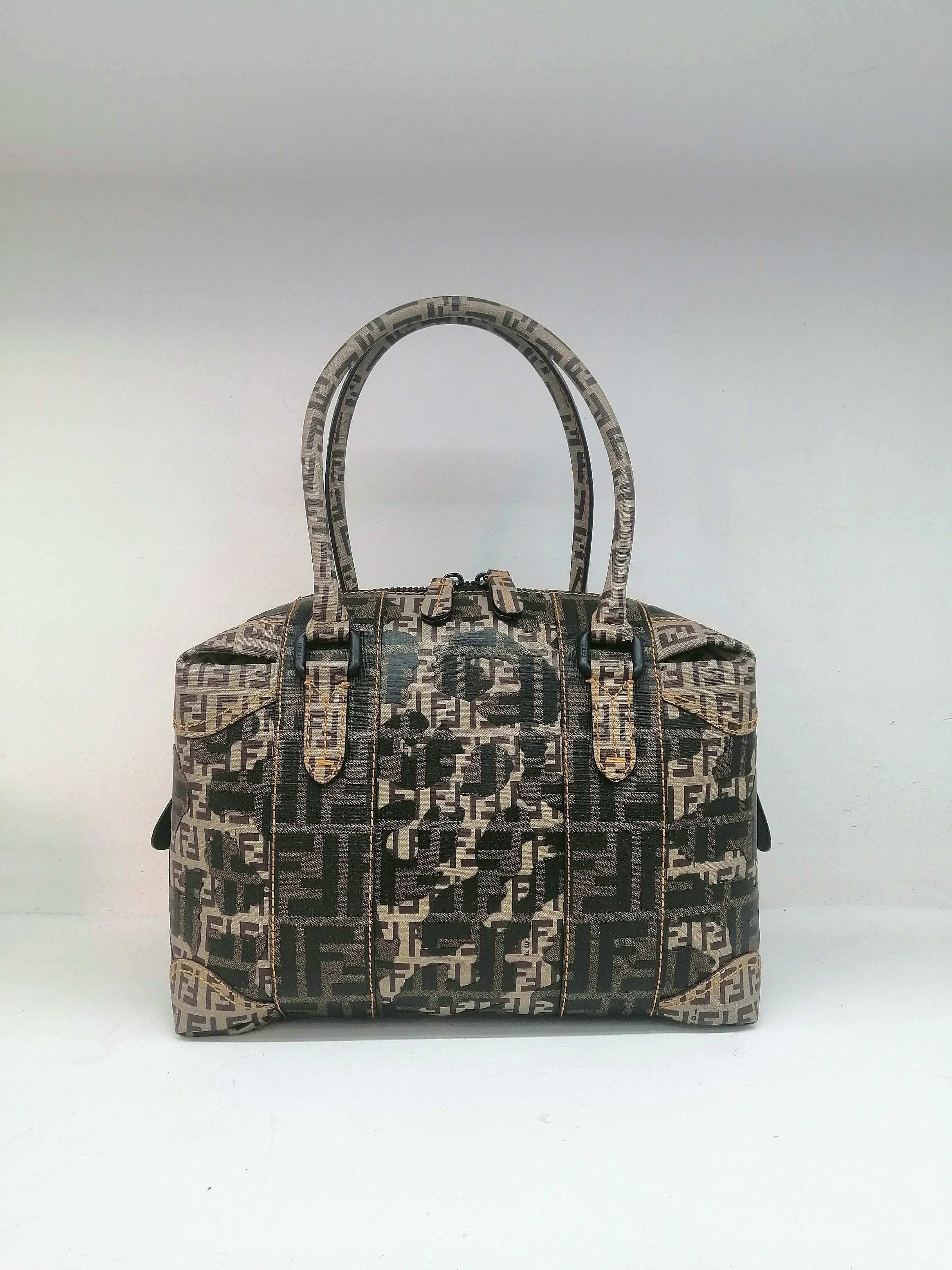 FENDI BAULETTO CAMOUFLAGE KHAKI ZUCCA E ZUCCHINO