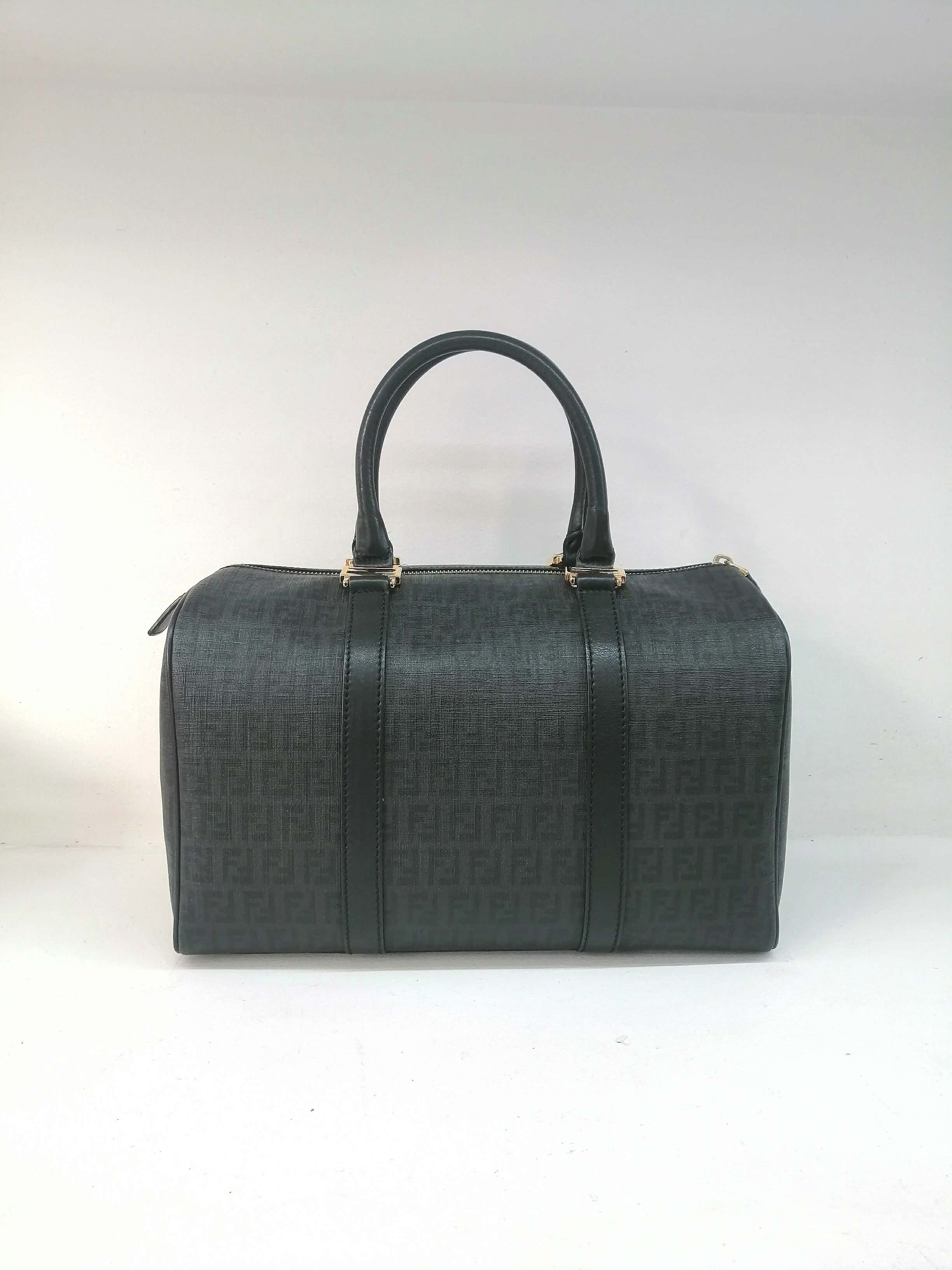 FENDI BAULETTO BOSTON BLACK ZUCCHINO