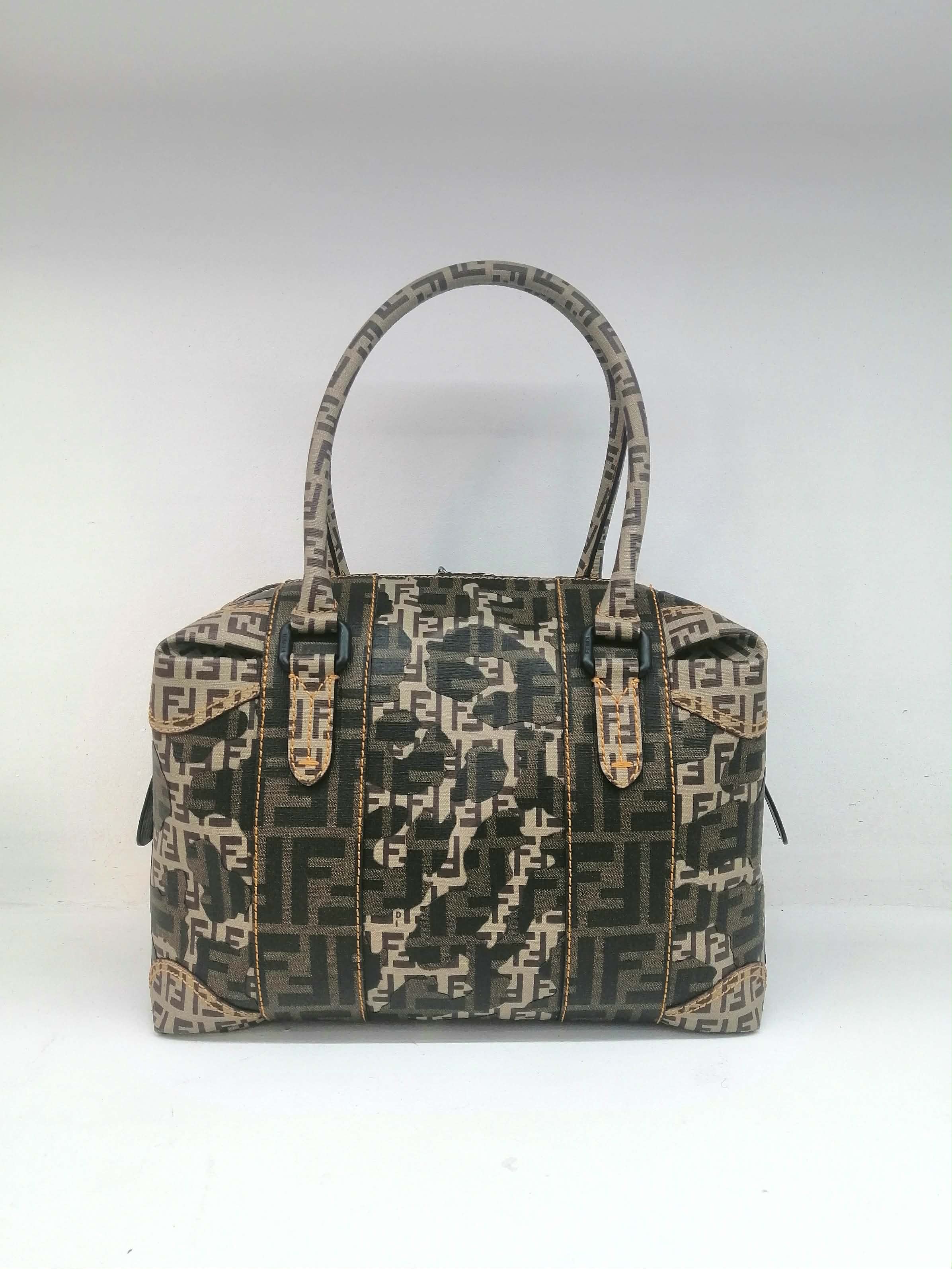 FENDI BAULETTO CAMOUFLAGE KHAKI ZUCCA E ZUCCHINO