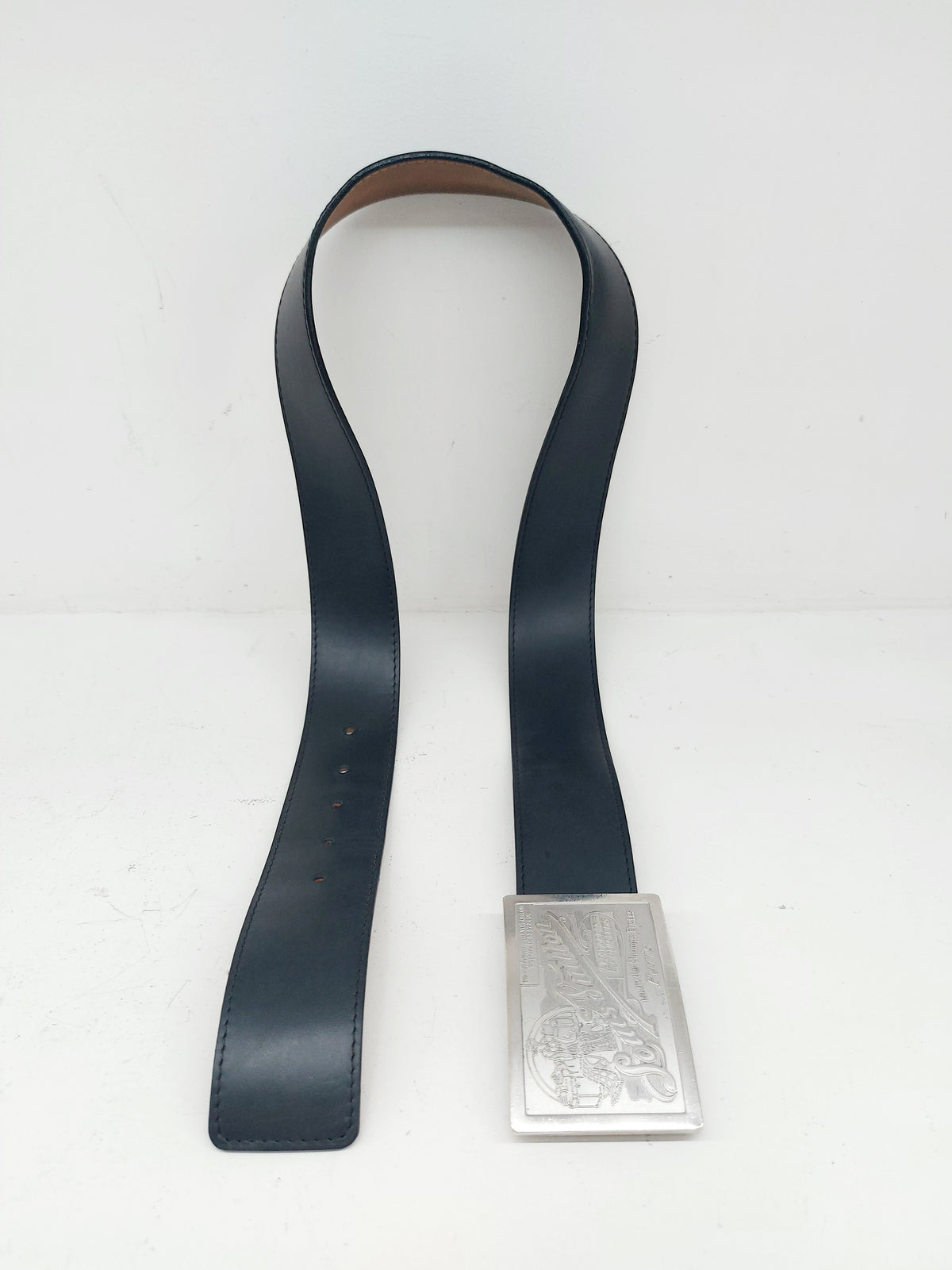 LOUIS VUITTON CINTURA IN PELLE SANGLE JEANS Tg 85