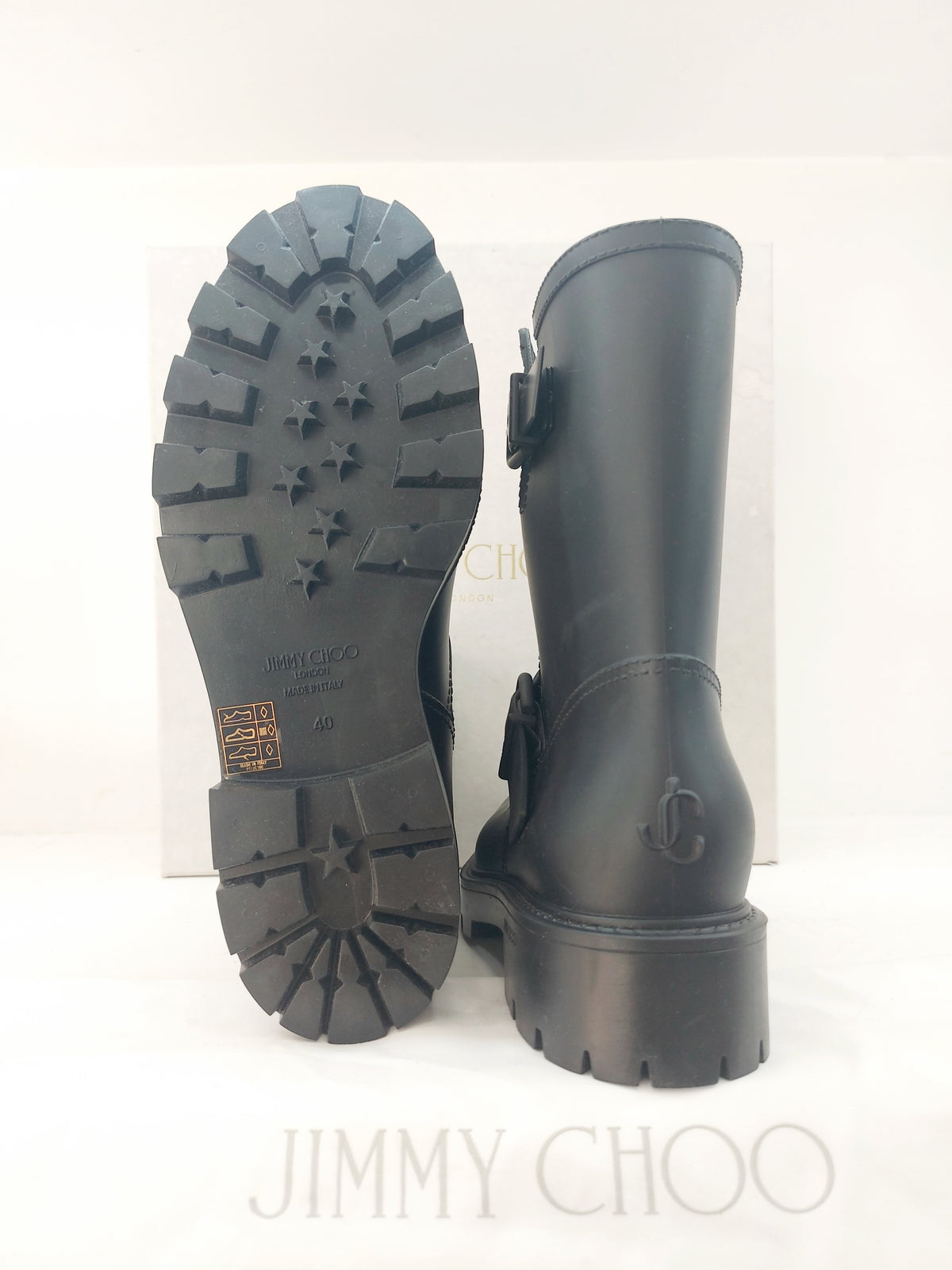 JIMMY CHOO STIVALETTI YAEL IN GOMMA N40