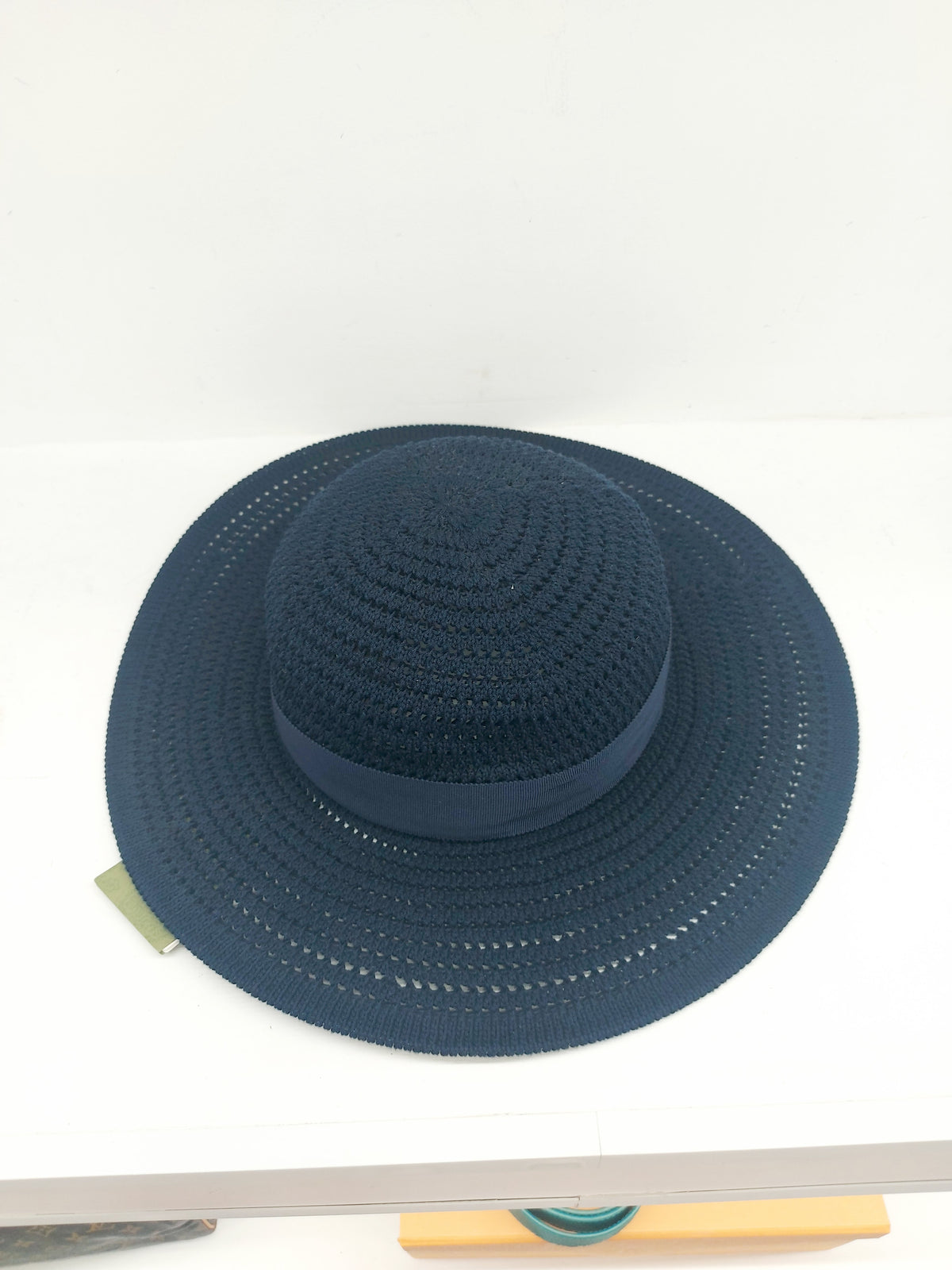Gucci Cappello Falda Larga Blu Tg M