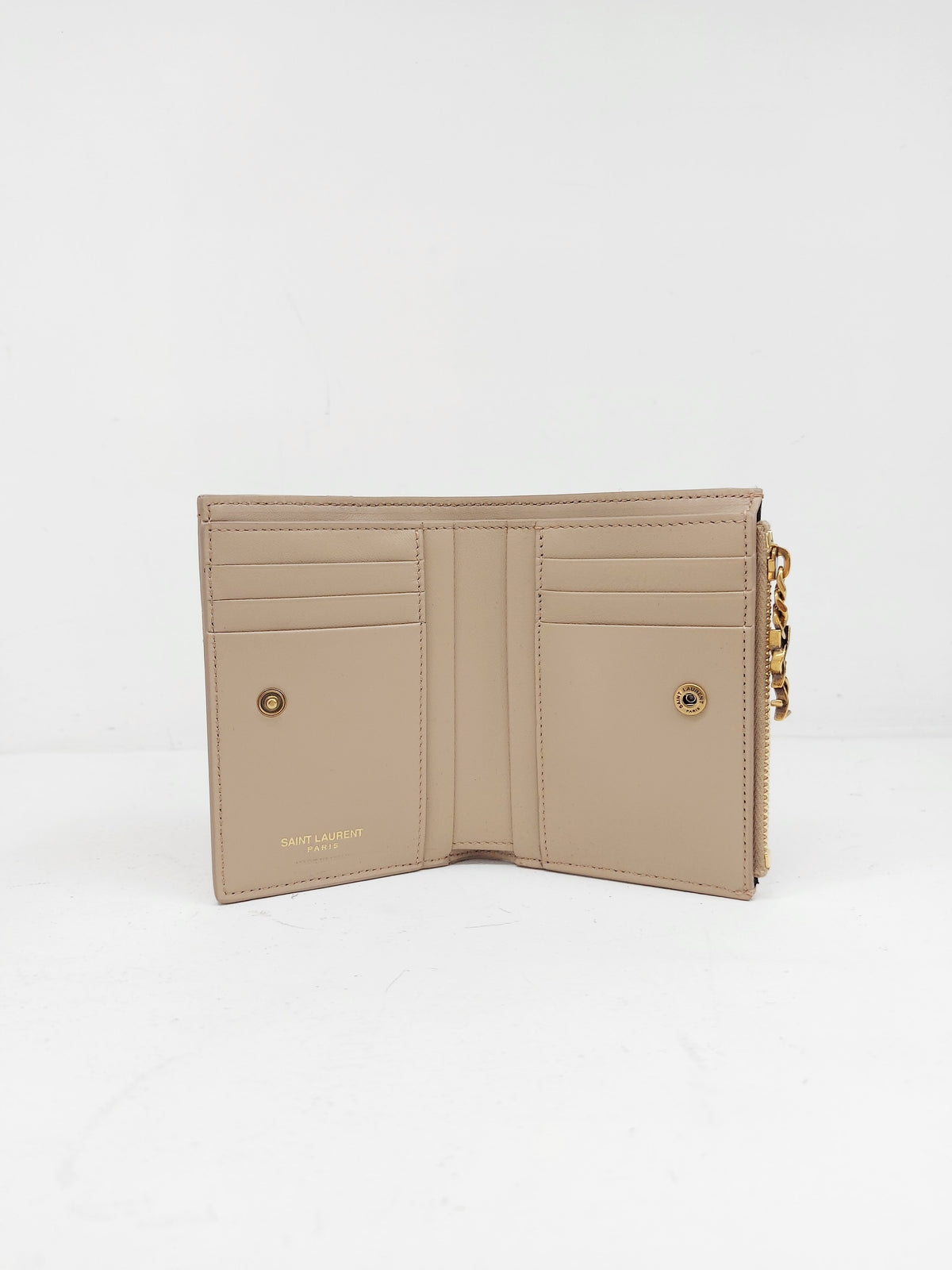 YSL PORTAFOGLI BI-FOLD IN PELLE D’AGNELLO