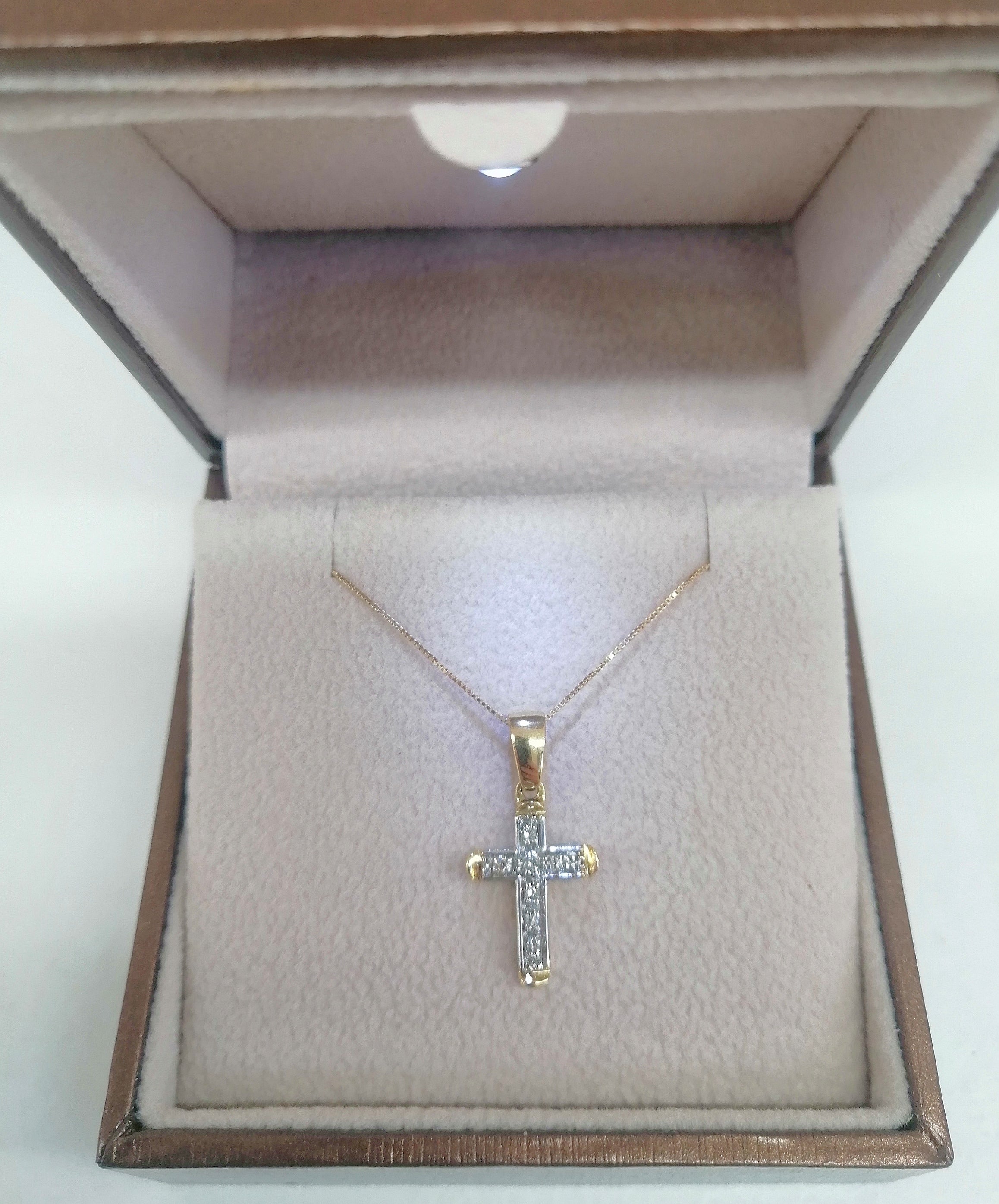 Colier Croce Diamanti Oro giallo