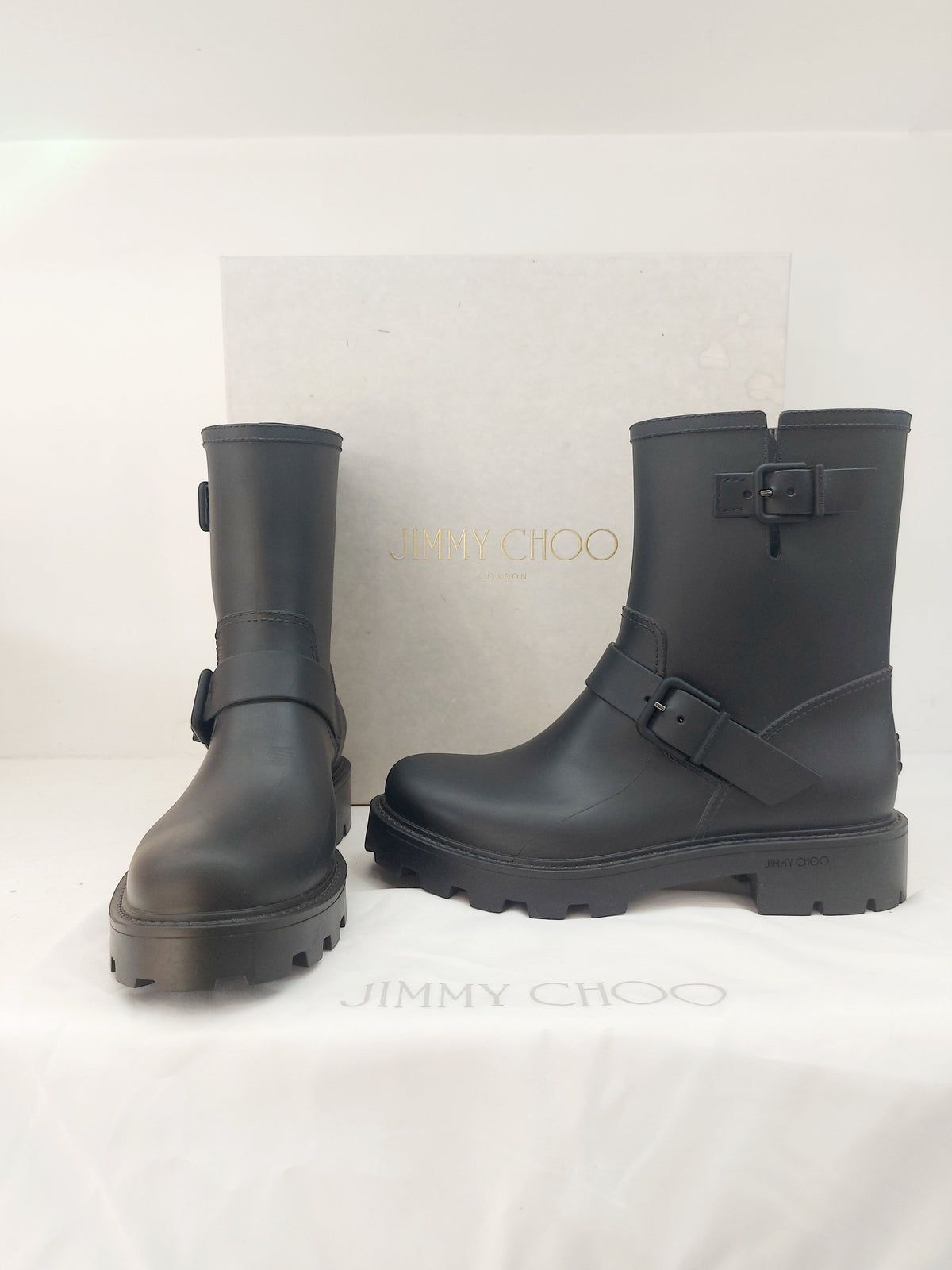 JIMMY CHOO STIVALETTI YAEL IN GOMMA N40
