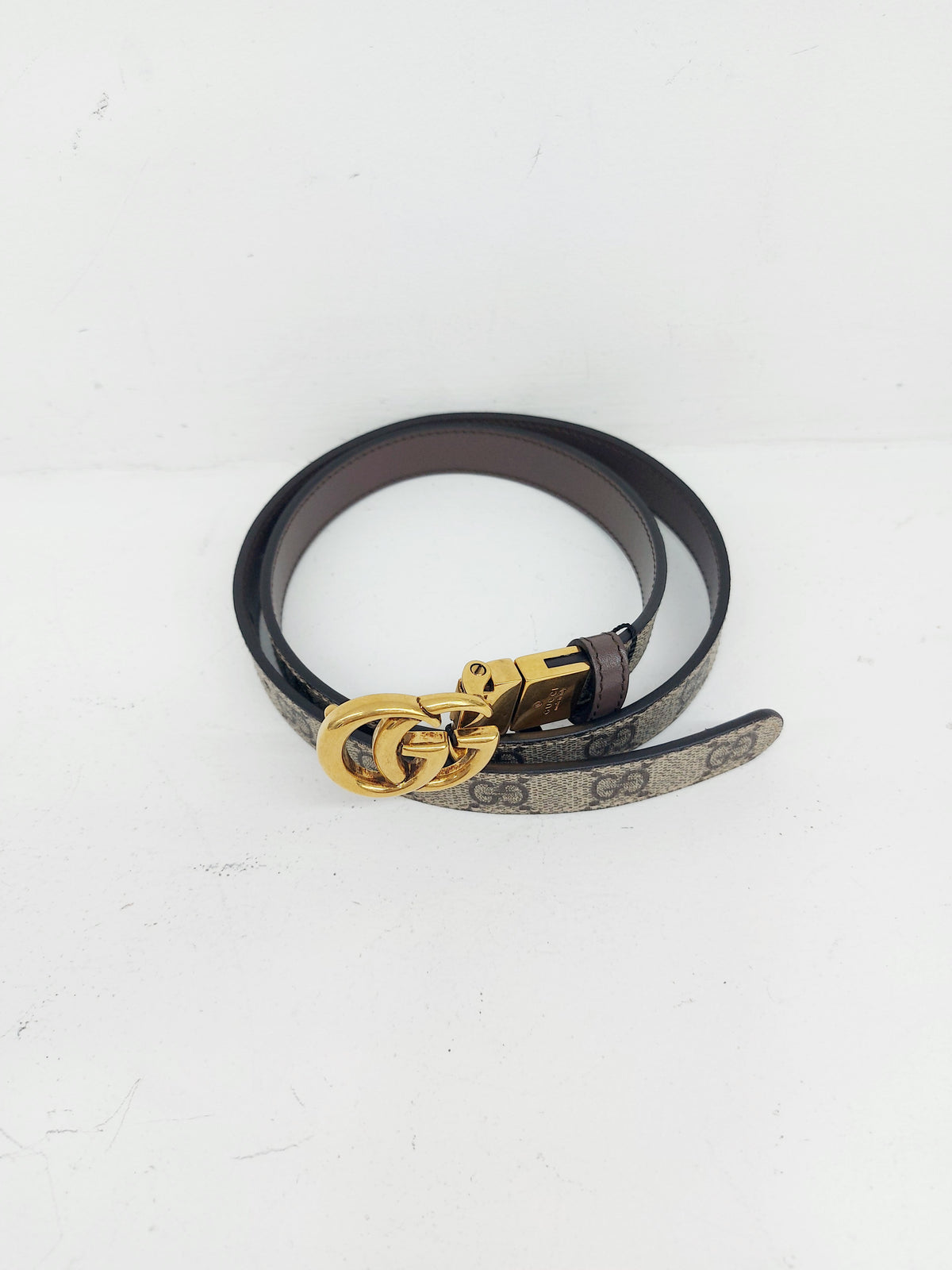 GUCCI CINTURA GG REVERSIBLE 2CM