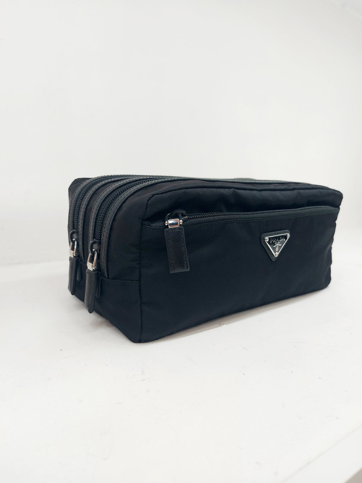 PRADA POUCH RE-NYLON E SAFFIANO