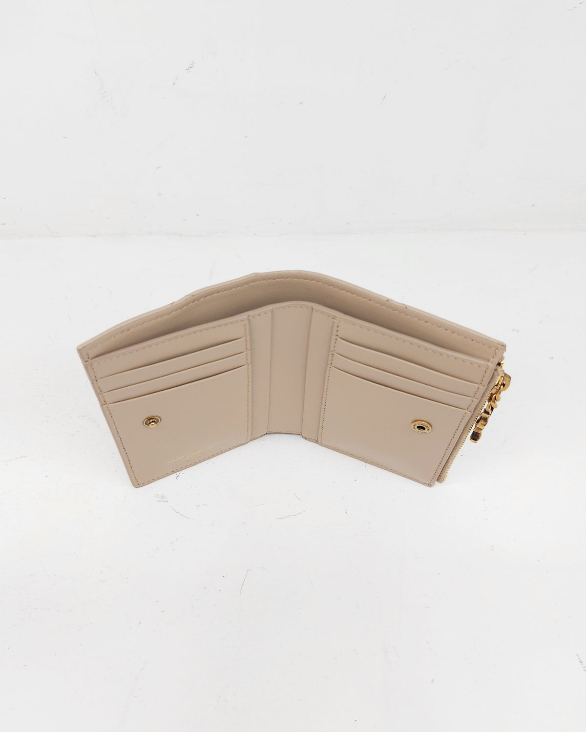 YSL PORTAFOGLI BI-FOLD IN PELLE D’AGNELLO
