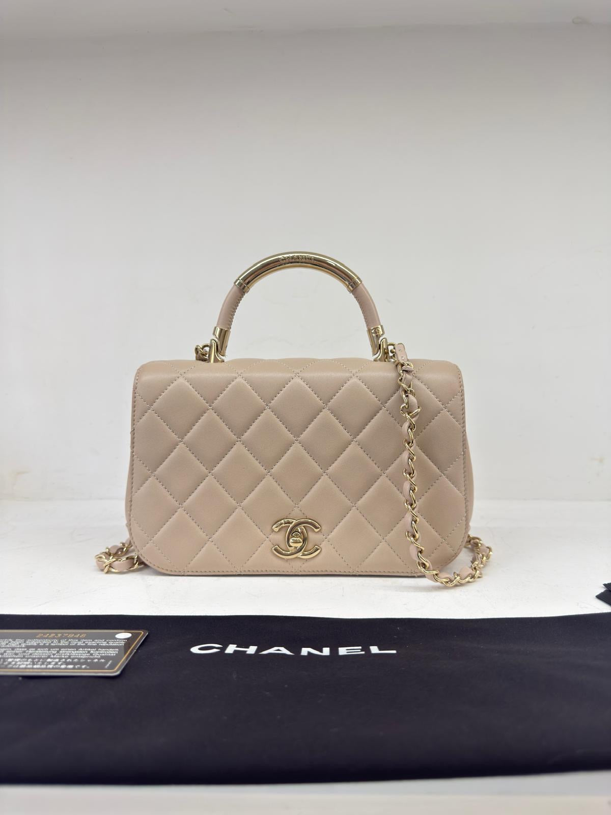CHANEL CARRY CHIC TOP HANDLE FLAP