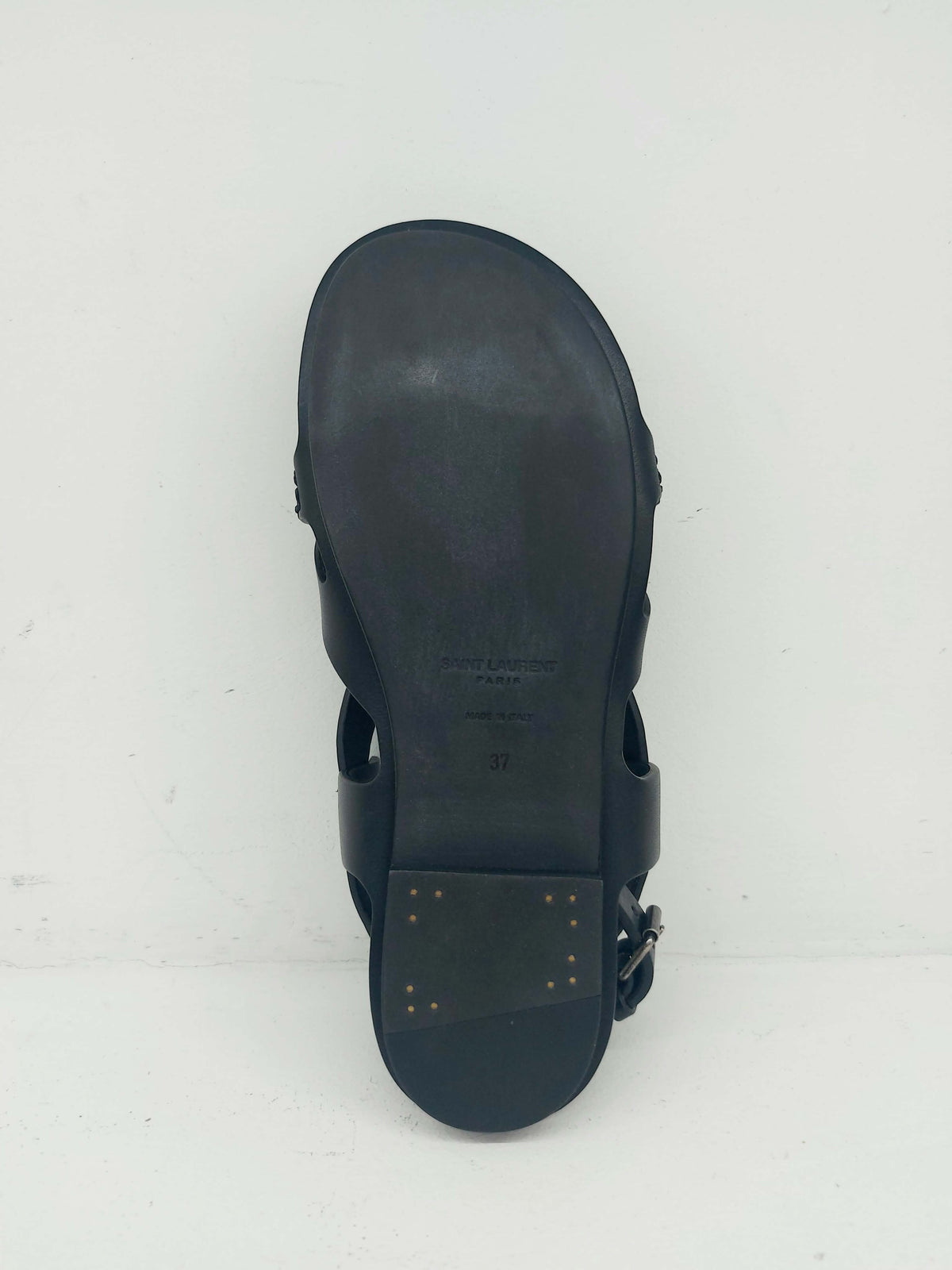 YSL SANDALI FLAT IN PELLE LISCIA
