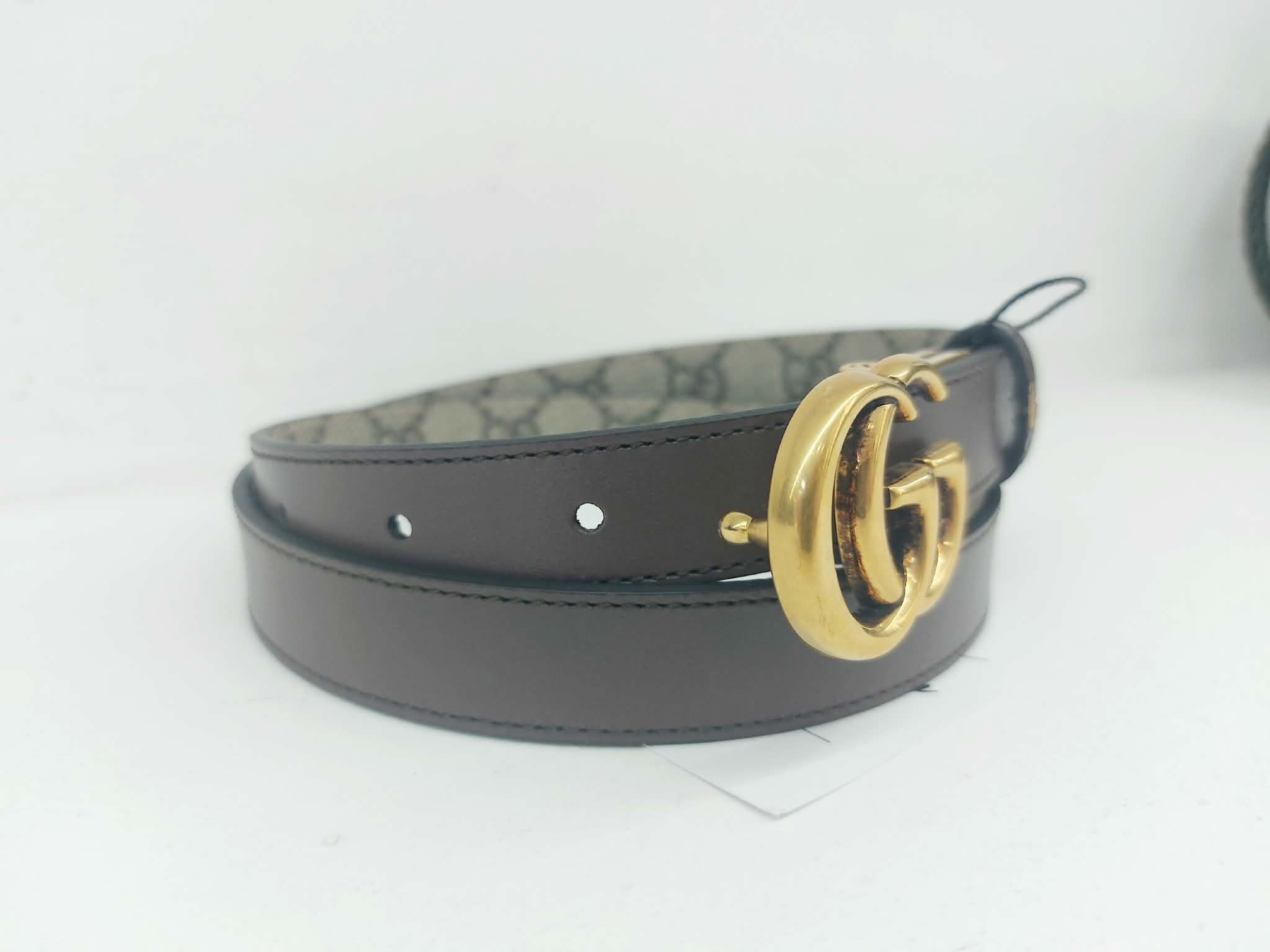 GUCCI CINTURA GG REVERSIBLE 2CM