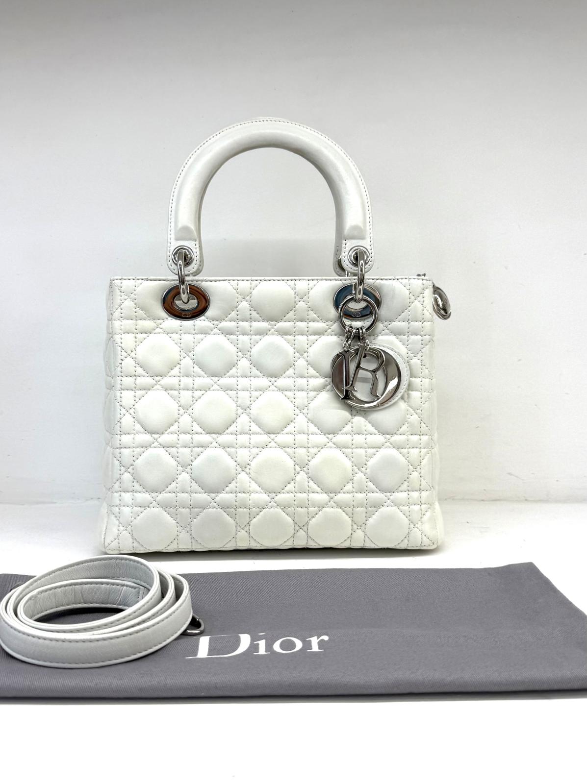Lady Dior media bianca