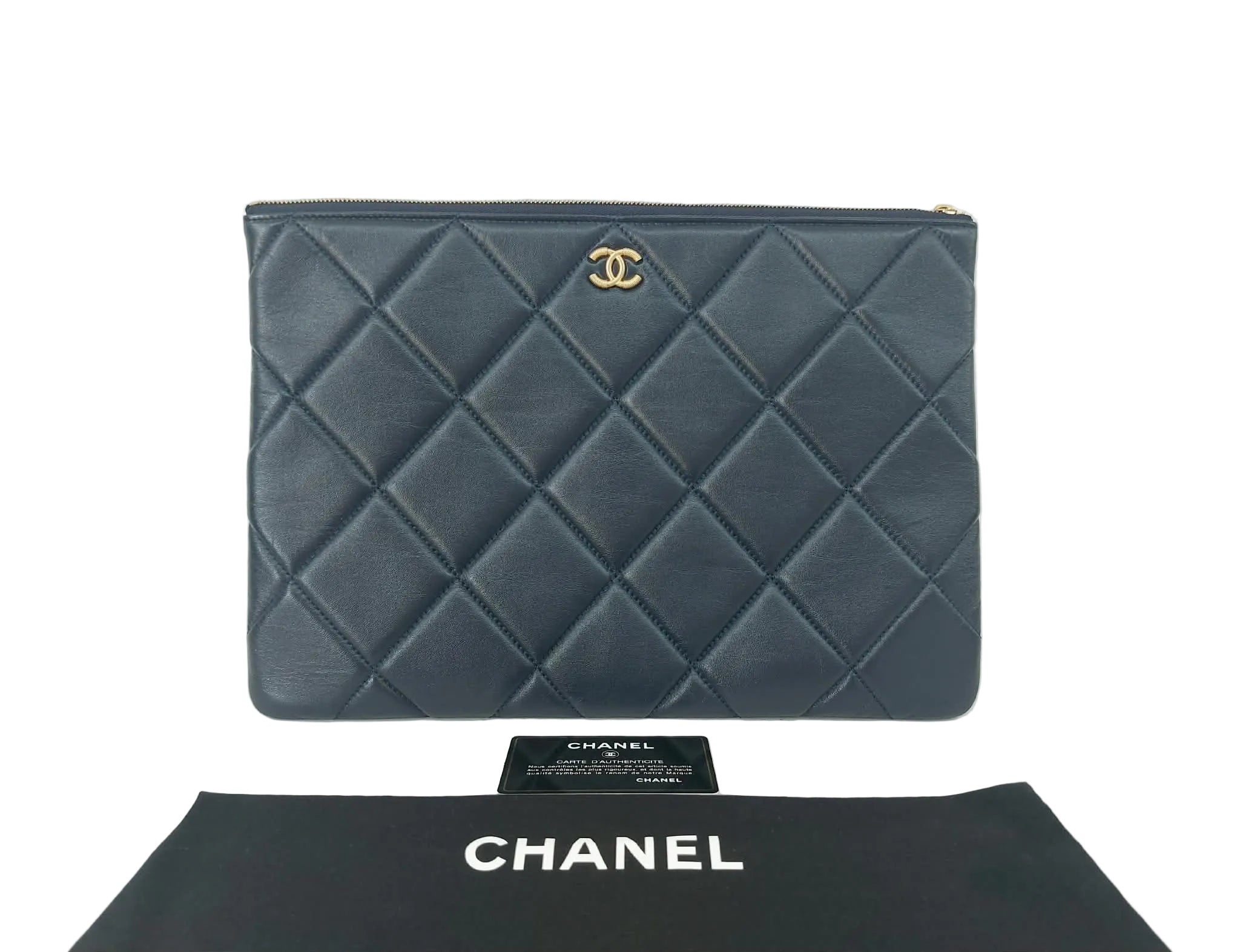 CHANEL O-CASE POCHETTE LARGE CC